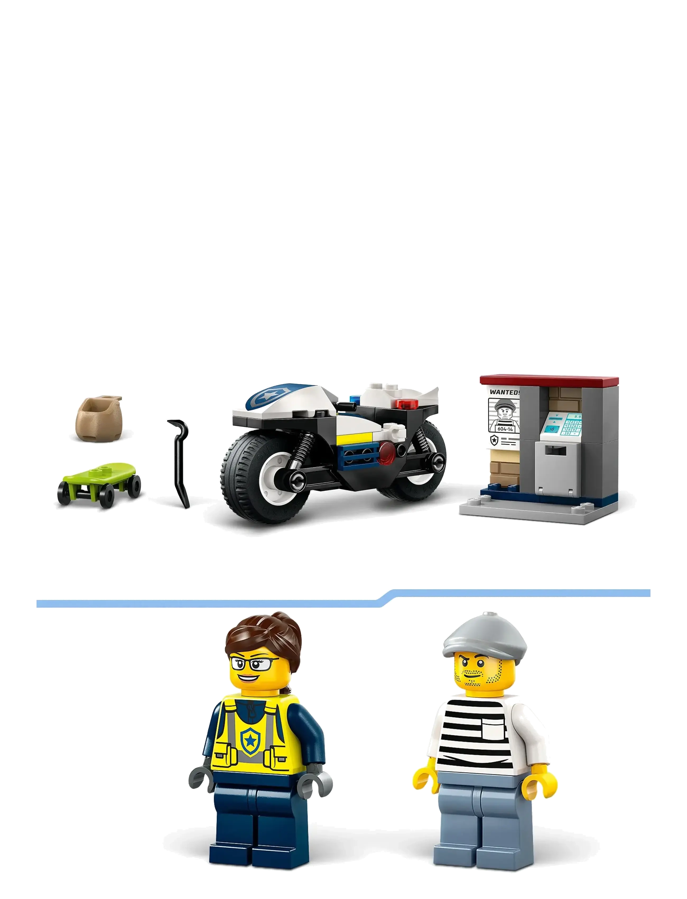 LEGO - City Police Motorcycle Chase Toy, Motorbike Set for Ages 4 and over 60455 - lego city - multi - 4