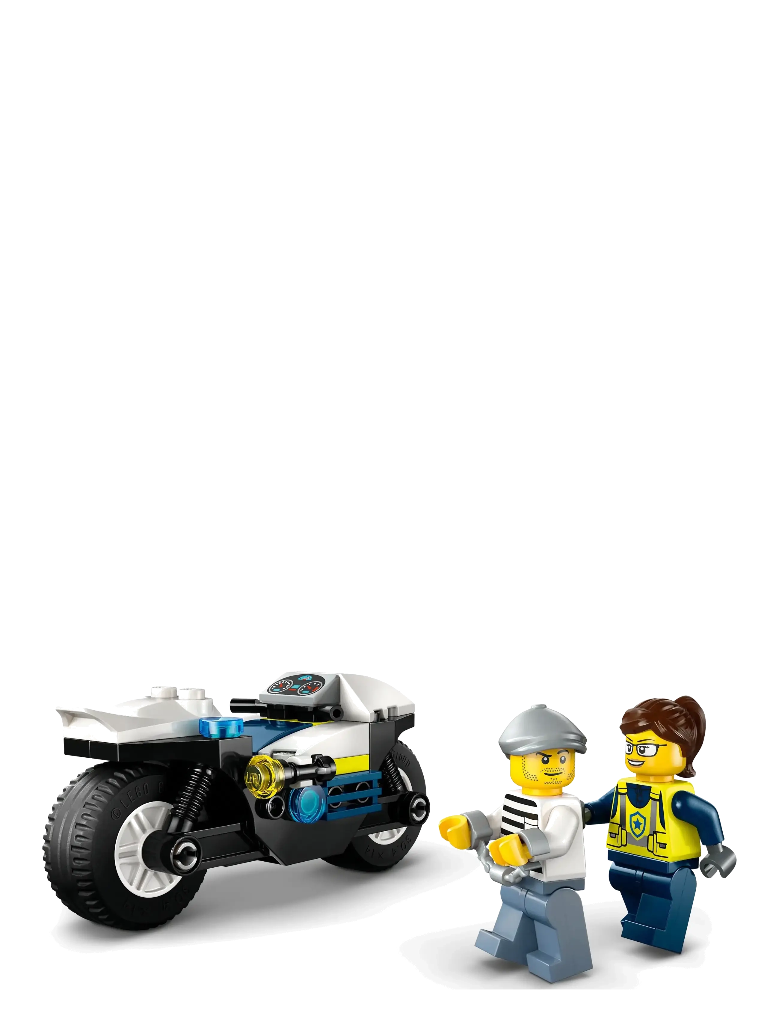 LEGO - City Police Motorcycle Chase Toy, Motorbike Set for Ages 4 and over 60455 - lego city - multi - 5