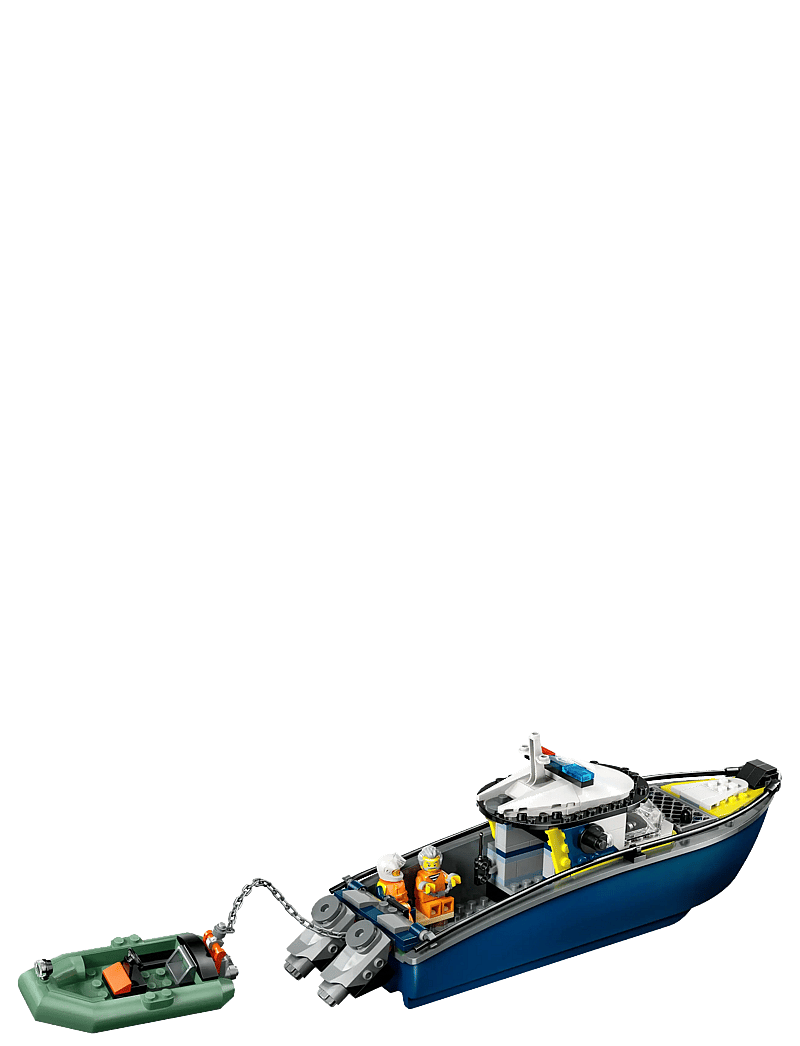 LEGO - City Police Boat Chase Toy with a Floatable Speedboat and Dinghy 60456 - lego city - multi - 2