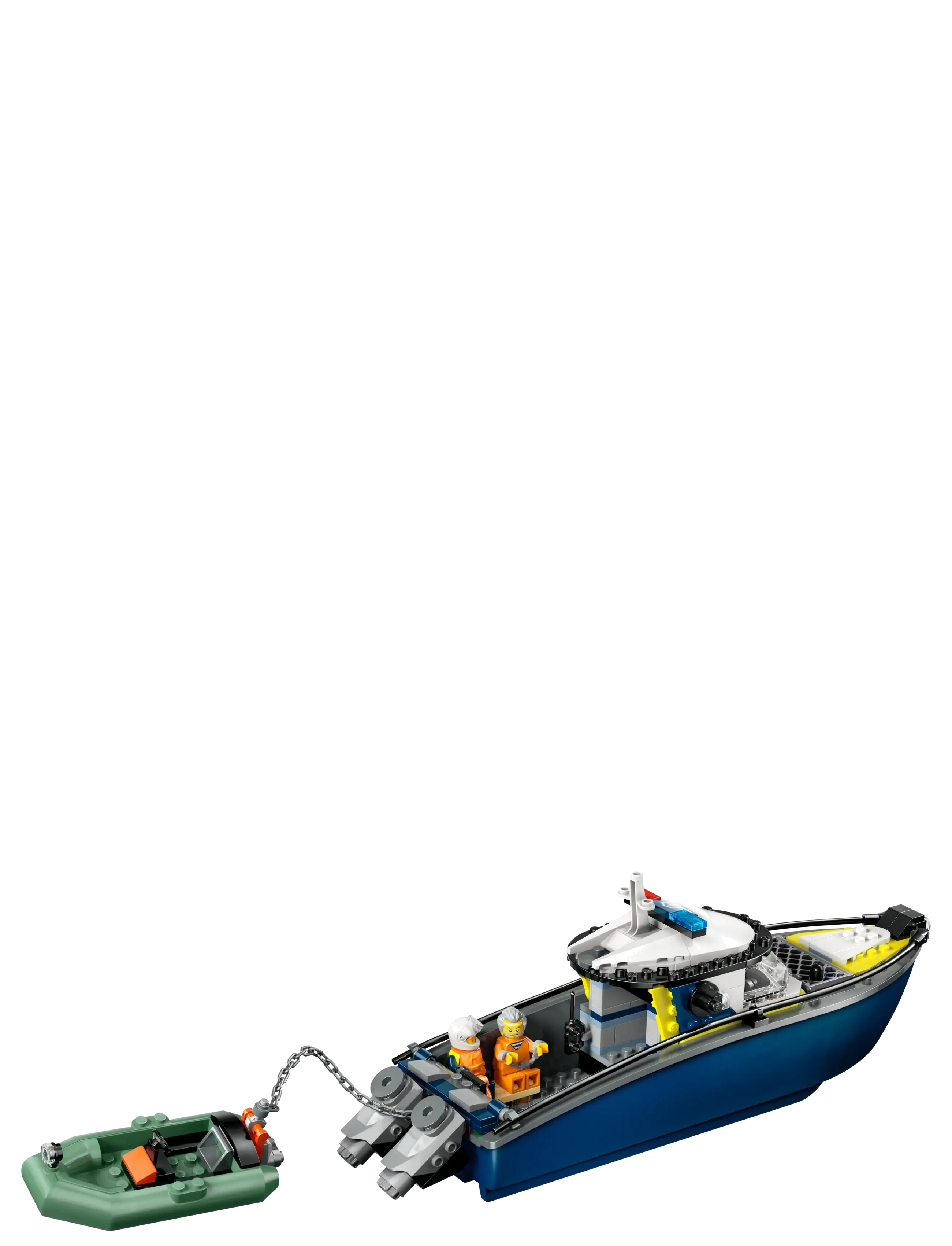 LEGO - City Police Boat Chase Toy with a Floatable Speedboat and Dinghy 60456 - lego city - multi - 2