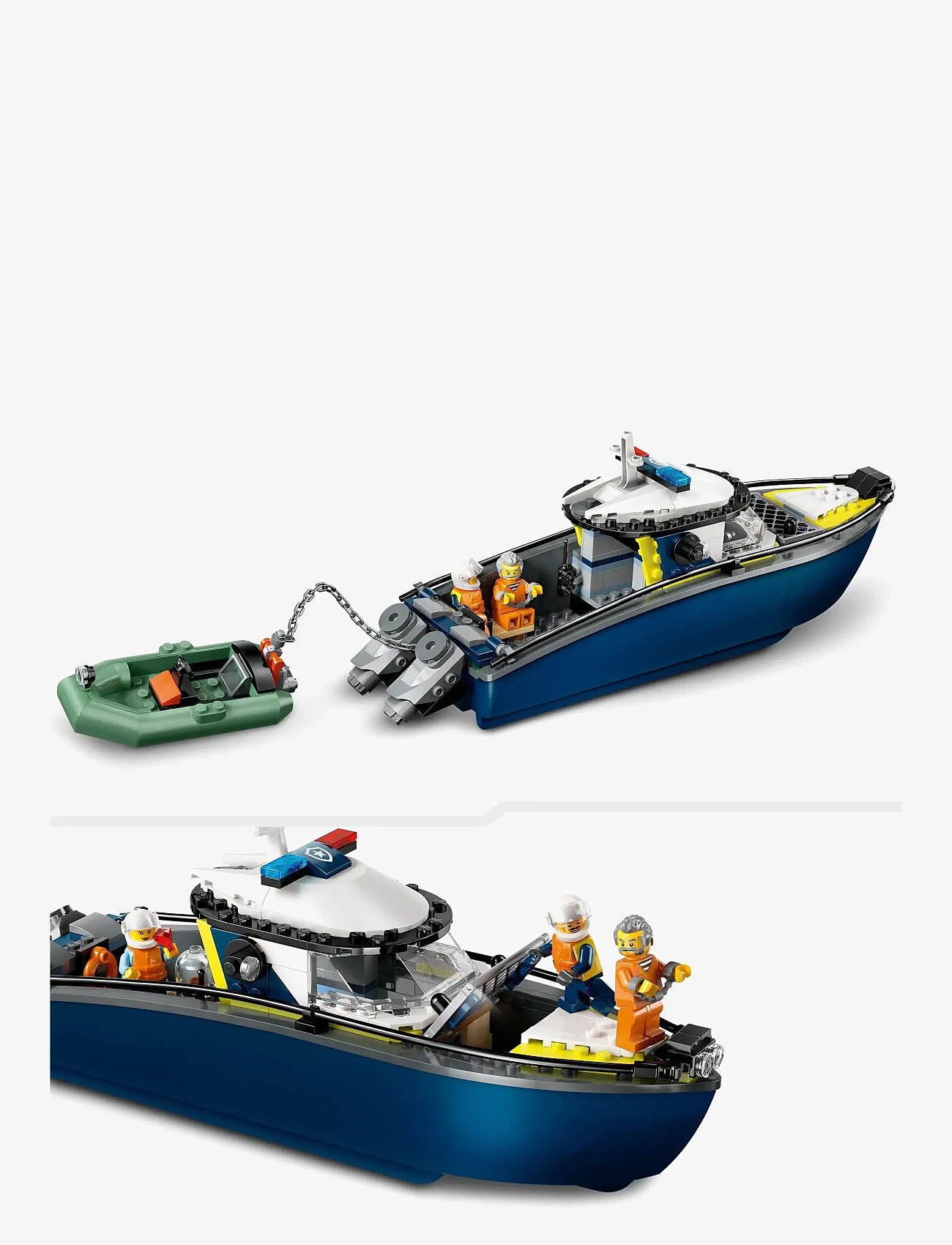 LEGO - City Police Boat Chase Toy with a Floatable Speedboat and Dinghy 60456 - lego city - multi - 3