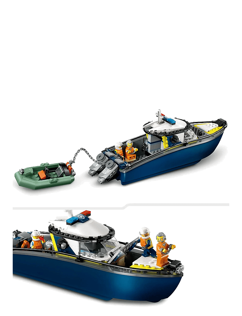 LEGO - City Police Boat Chase Toy with a Floatable Speedboat and Dinghy 60456 - lego city - multi - 3