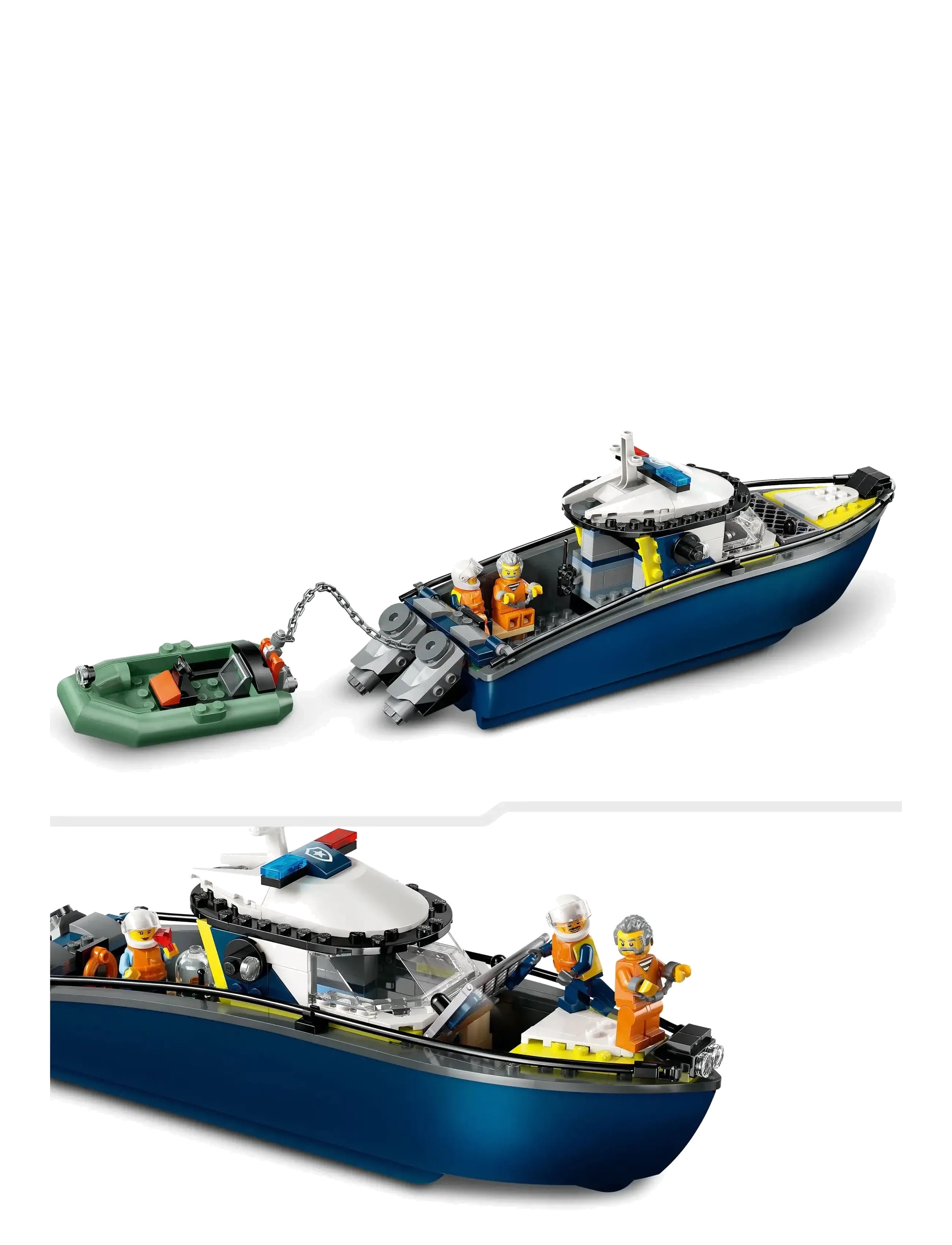 LEGO - City Police Boat Chase Toy with a Floatable Speedboat and Dinghy 60456 - lego city - multi - 3