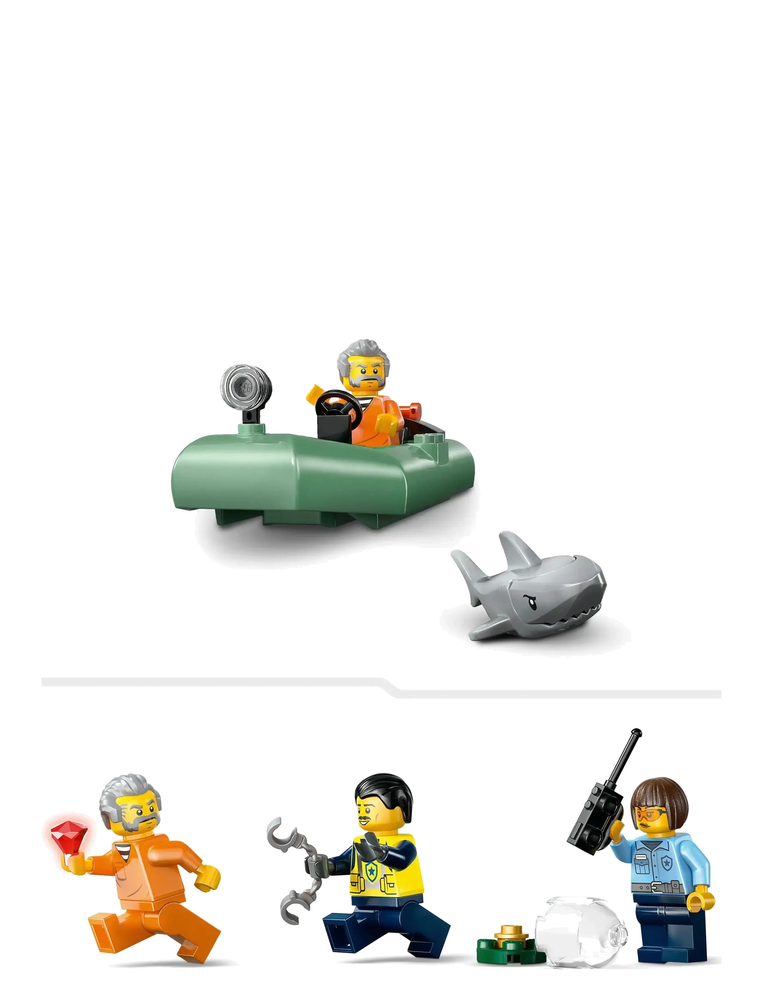 LEGO - City Police Boat Chase Toy with a Floatable Speedboat and Dinghy 60456 - lego city - multi - 4