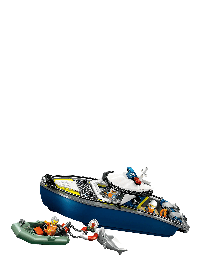 LEGO City Police Boat Chase Toy With A Floatable Speedboat And