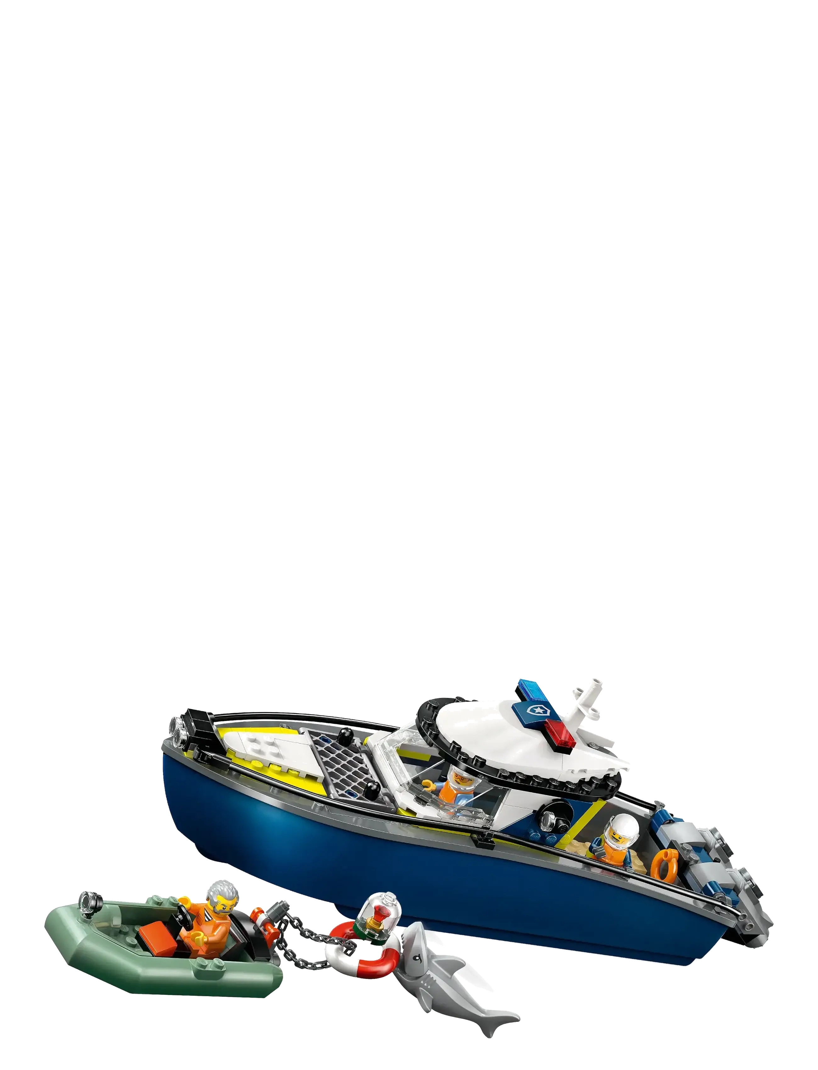 LEGO - City Police Boat Chase Toy with a Floatable Speedboat and Dinghy 60456 - lego city - multi - 5