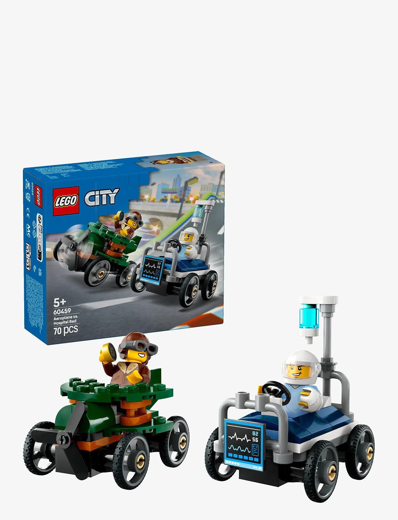 LEGO City Aeroplane Hospital Bed Race Car Pack Soapbox