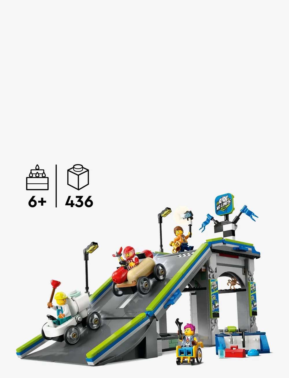 LEGO - City No Limits: Race Car Ramp Track Toy Soapbox-Racing Set 60460 - lego formula 1 - multi - 1