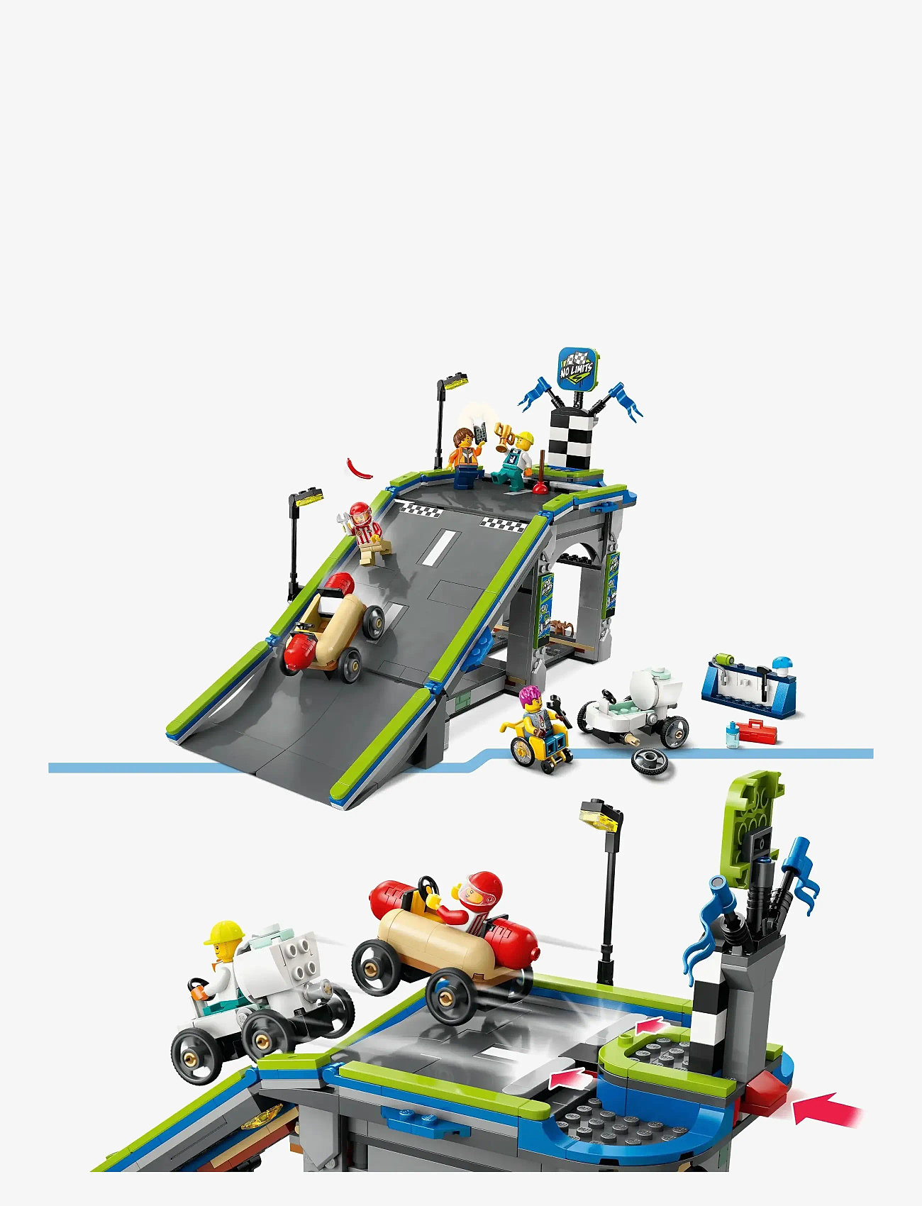 LEGO - City No Limits: Race Car Ramp Track Toy Soapbox-Racing Set 60460 - multi - 3