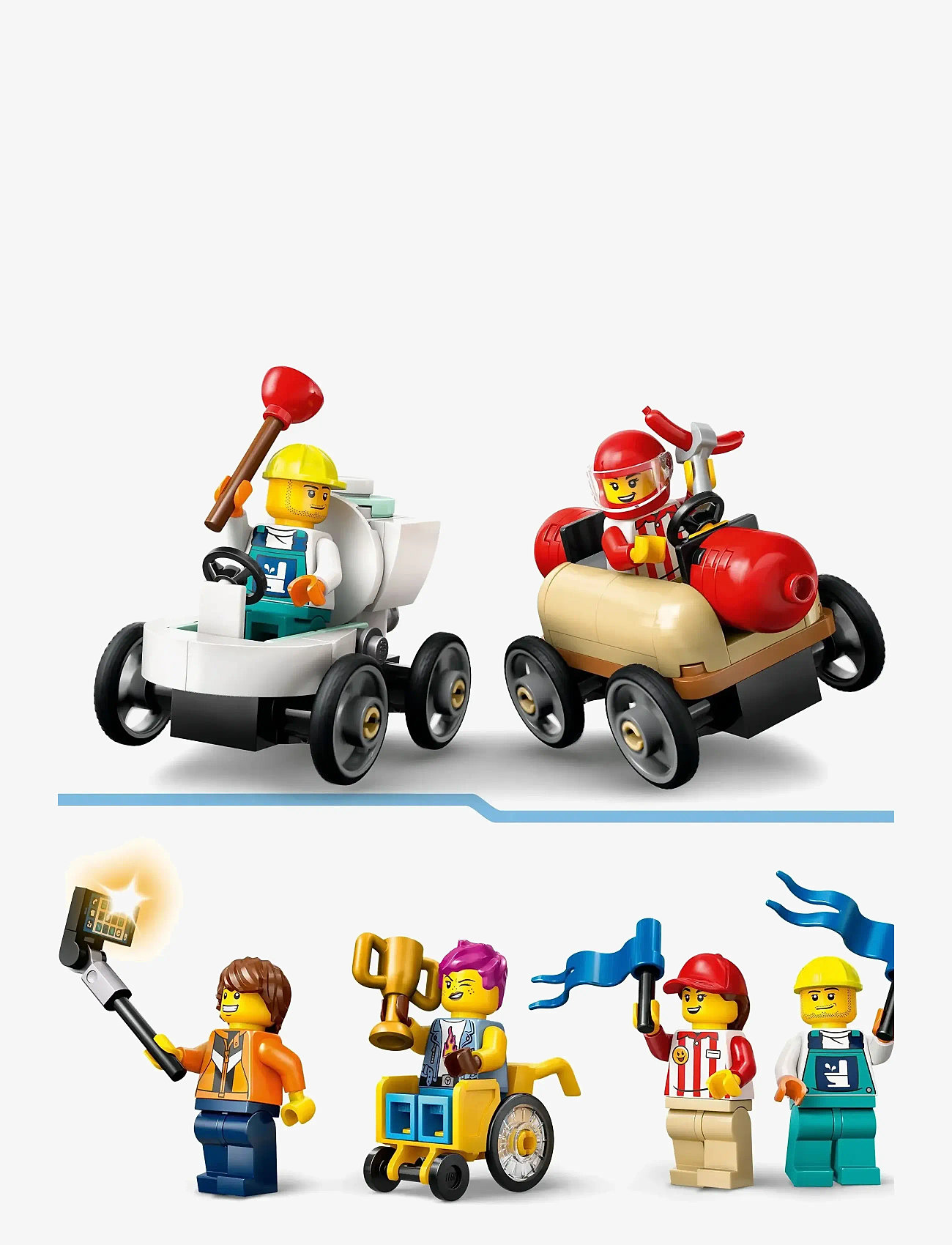 LEGO - City No Limits: Race Car Ramp Track Toy Soapbox-Racing Set 60460 - multi - 4