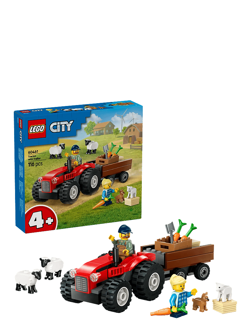 LEGO - City Red Farm Tractor with Trailer & Sheep Toy, Playset for Kids 60461 - multi - 0