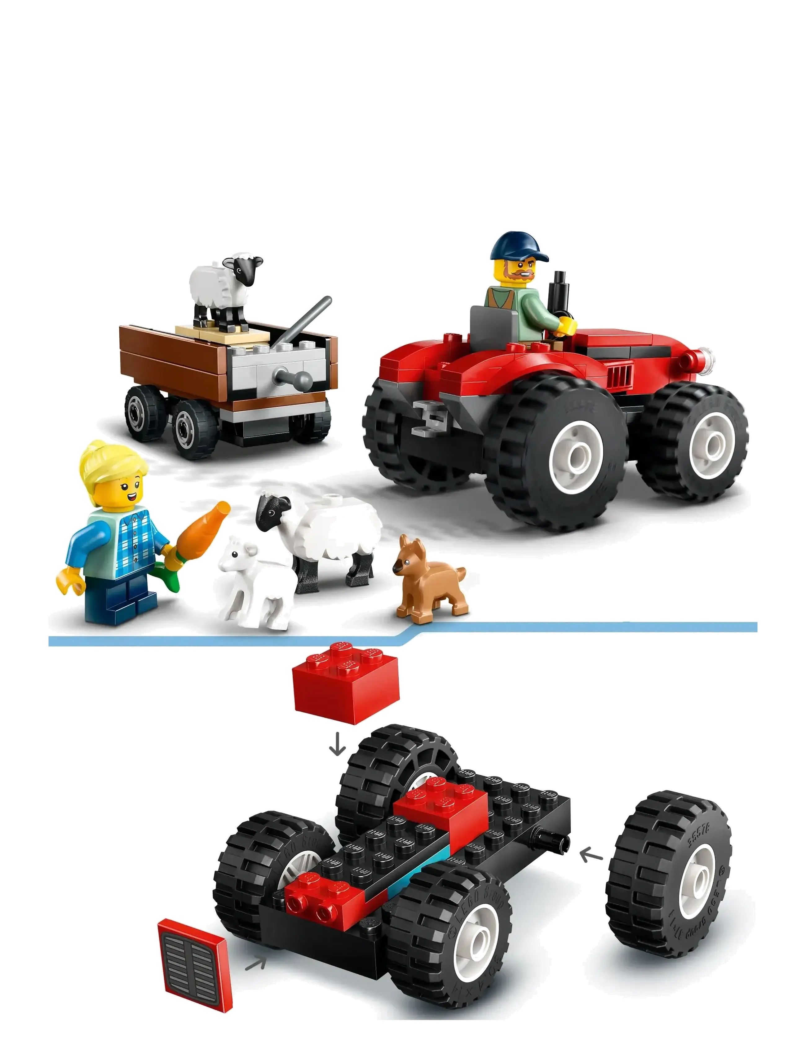 LEGO - Rød traktor med anhænger og får 60461 - multi - 3