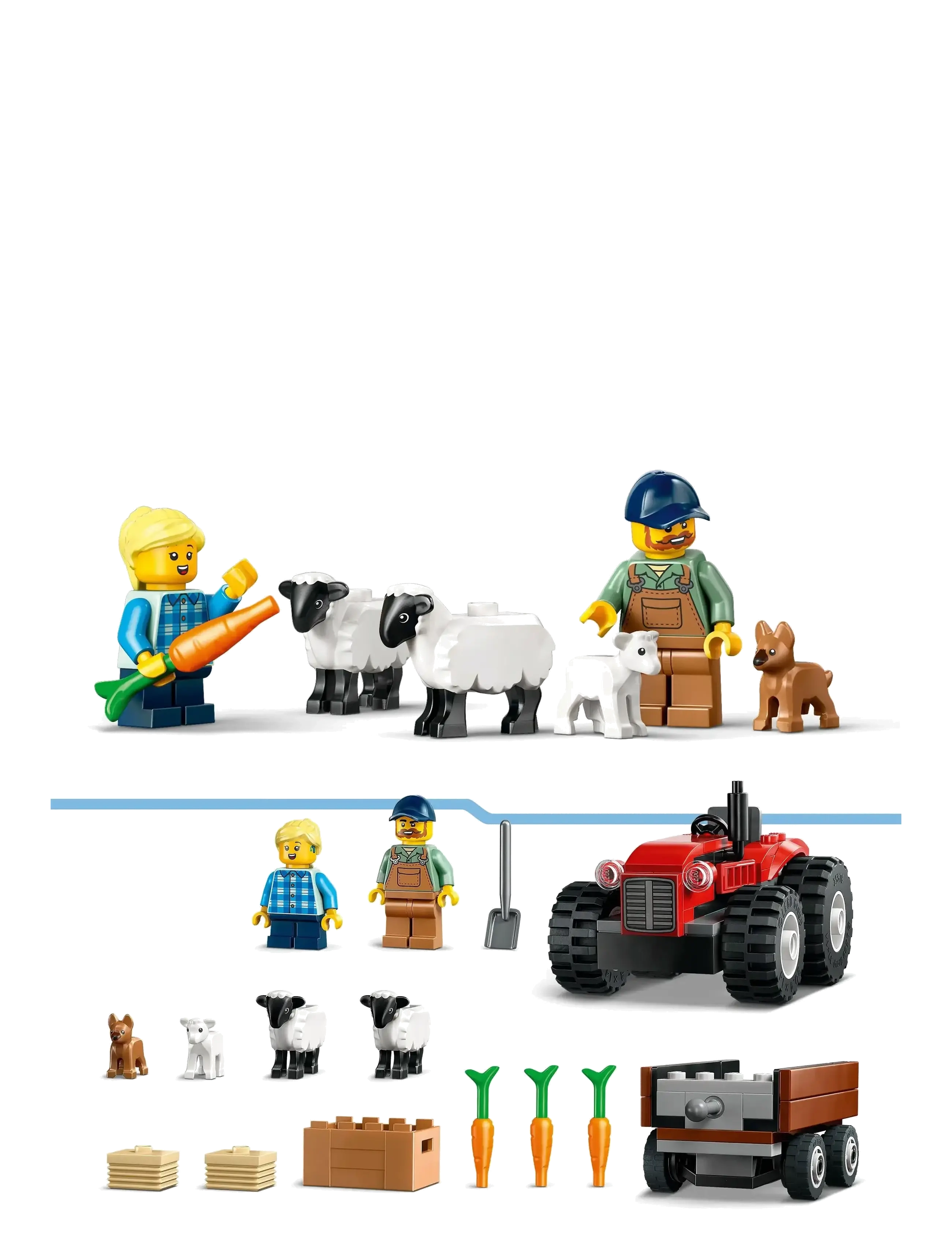 LEGO - Rød traktor med anhænger og får 60461 - multi - 4