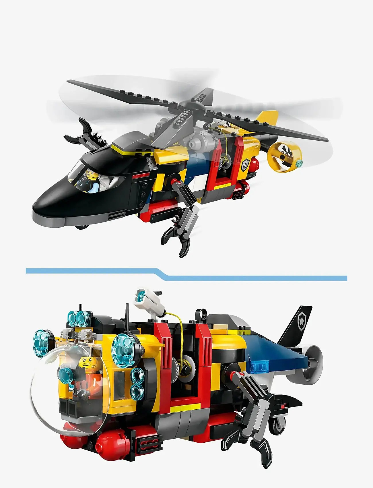 LEGO - City Helicopter, Fire Engine & Submarine Remix Toy Building Set 60462 - lego city - multi - 5