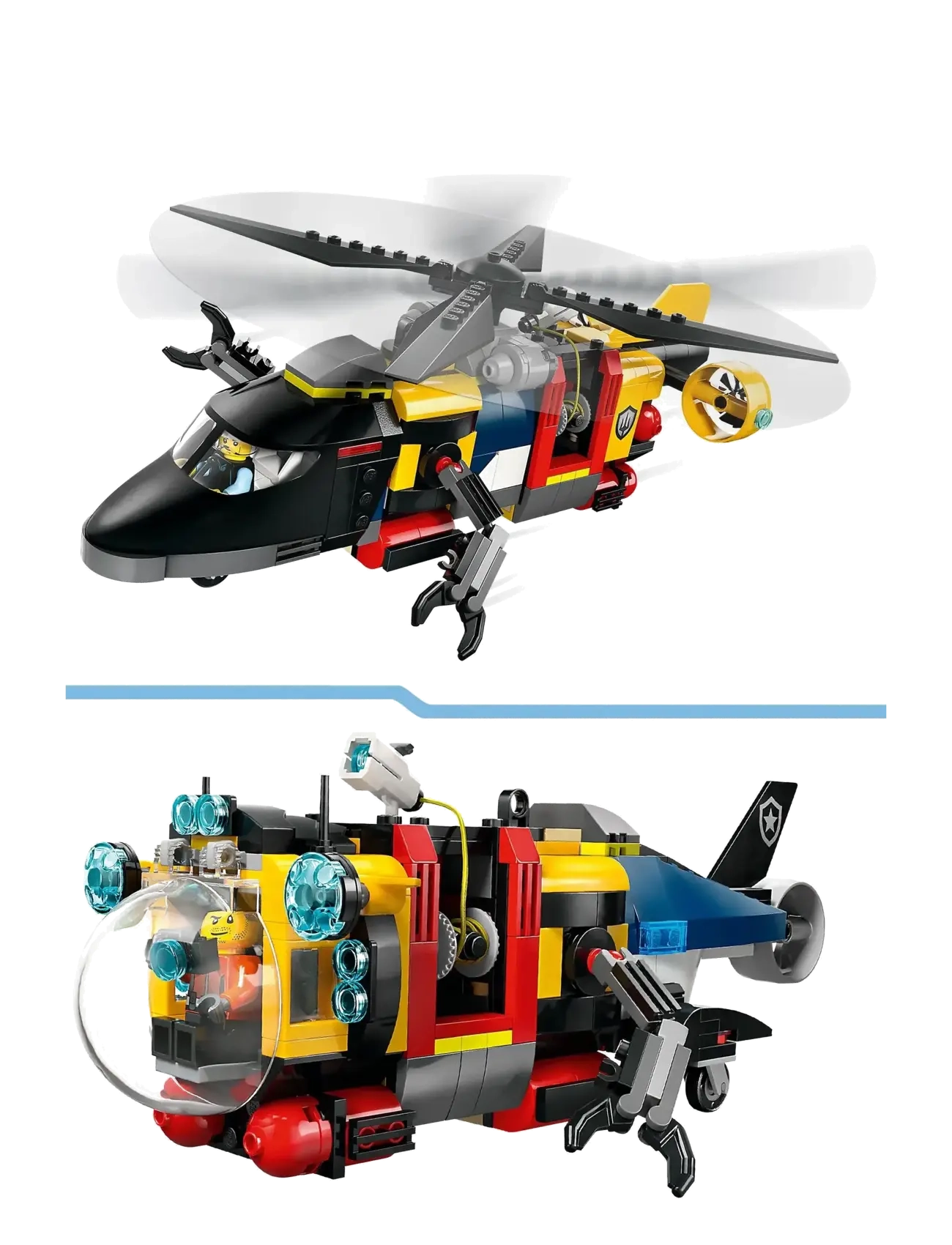 LEGO - City Helicopter, Fire Engine & Submarine Remix Toy Building Set 60462 - lego city - multi - 5