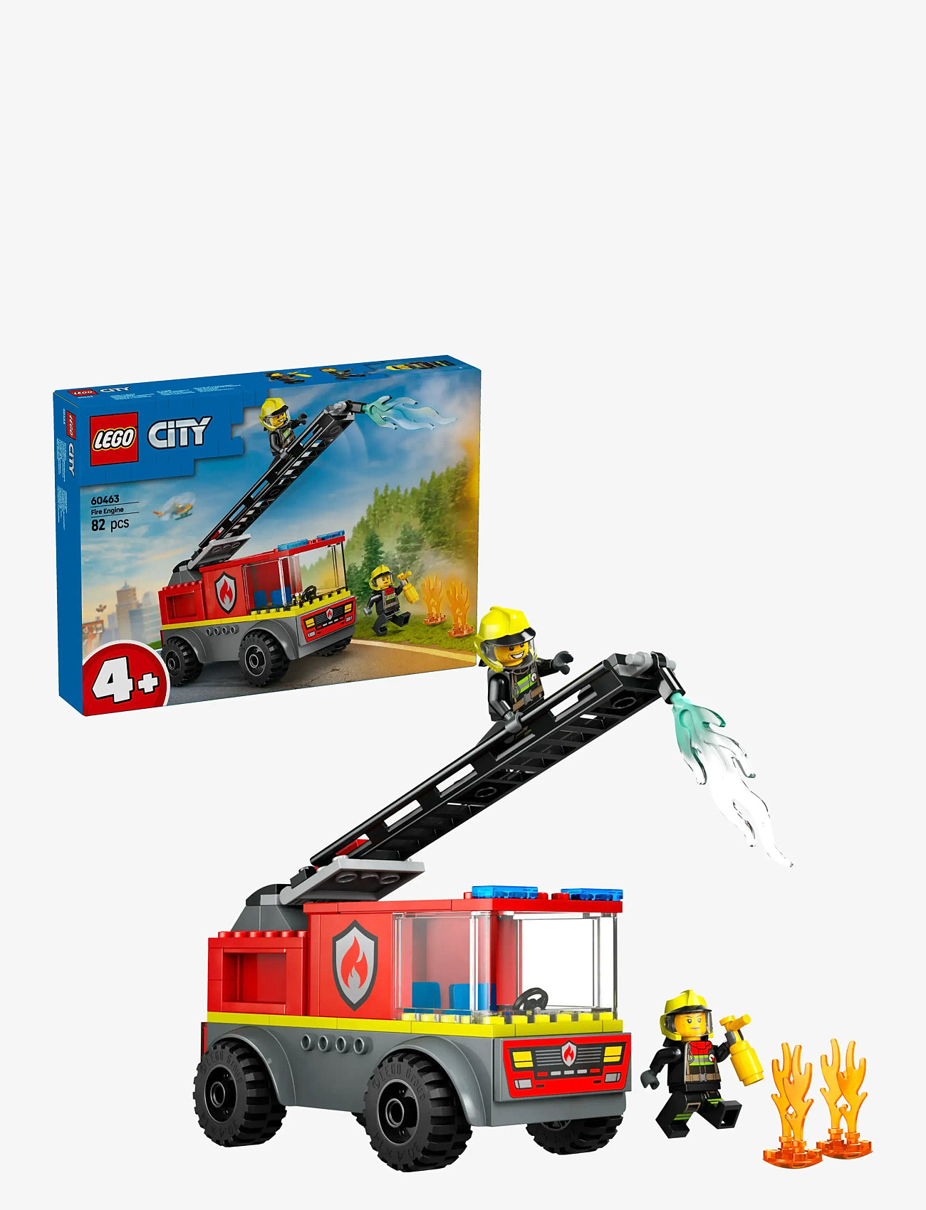 LEGO City Fire Engine With Ladder, Firefighter Toy Vehicle Gift For Kids  60463 (LGO60463) LEGO® City