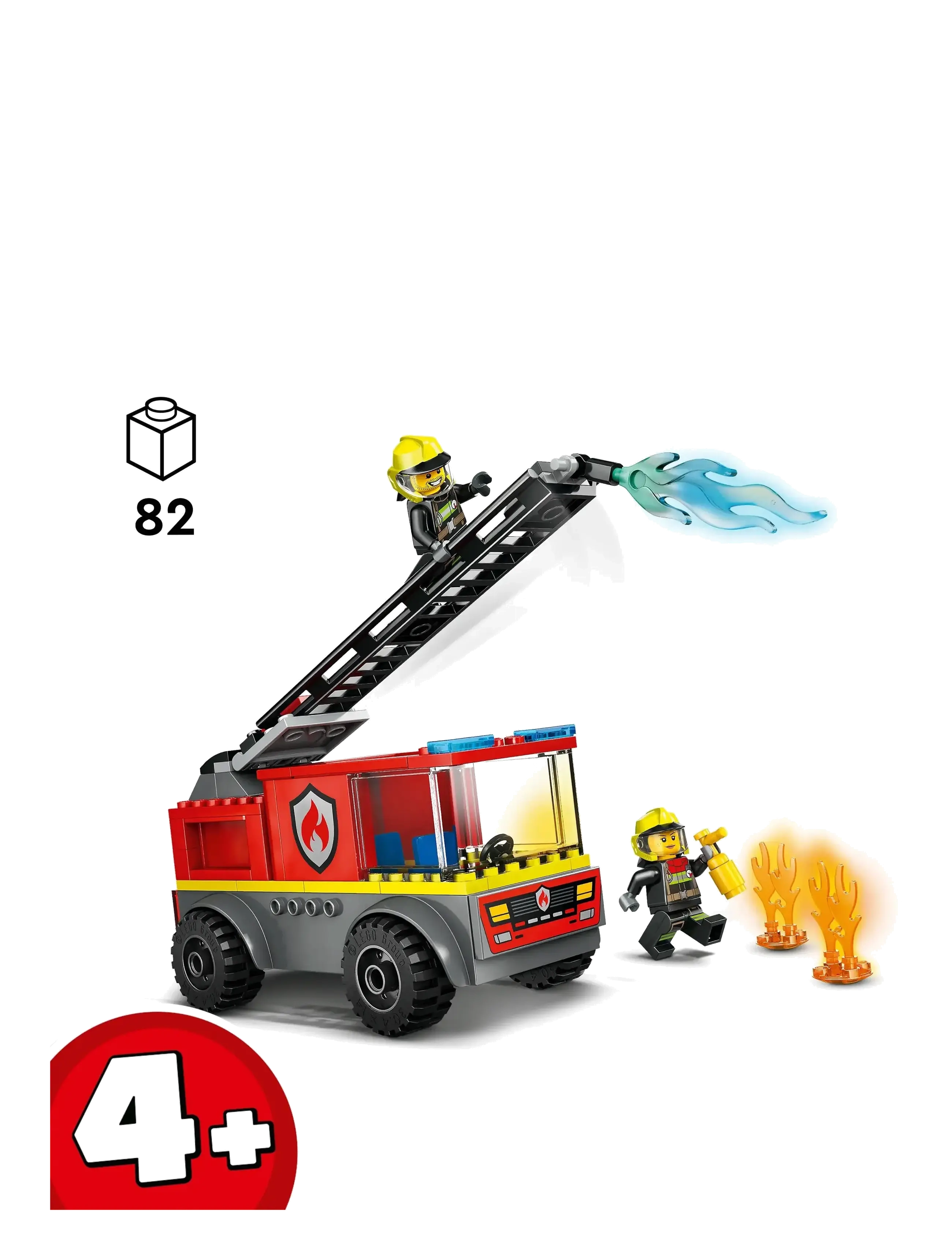 LEGO - City Fire Engine with Ladder, Firefighter Toy Vehicle Gift for Kids 60463 - lego city - multi - 1