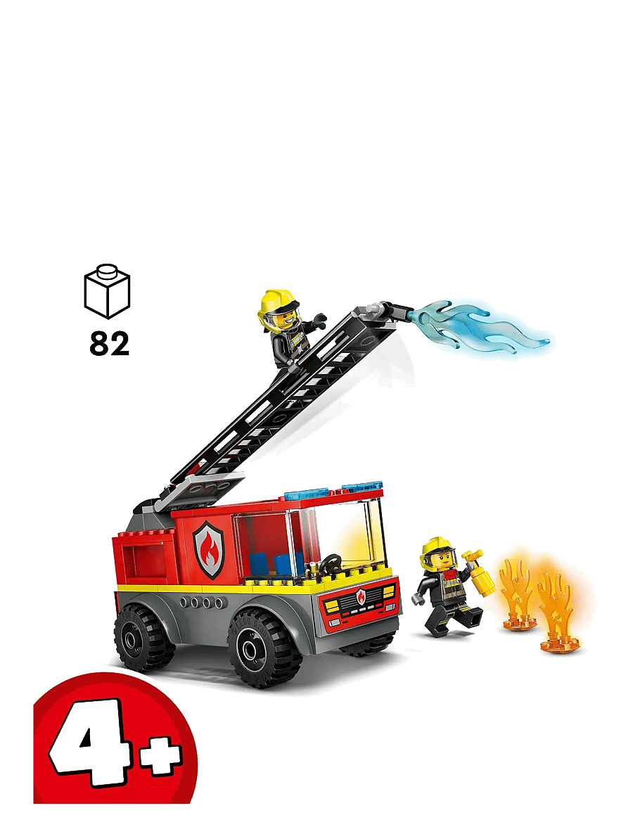 LEGO - City Fire Engine with Ladder, Firefighter Toy Vehicle Gift for Kids 60463 - lego city - multi - 1
