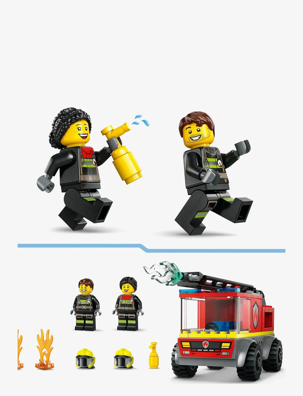 LEGO - City Fire Engine with Ladder, Firefighter Toy Vehicle Gift for Kids 60463 - lego city - multi - 4