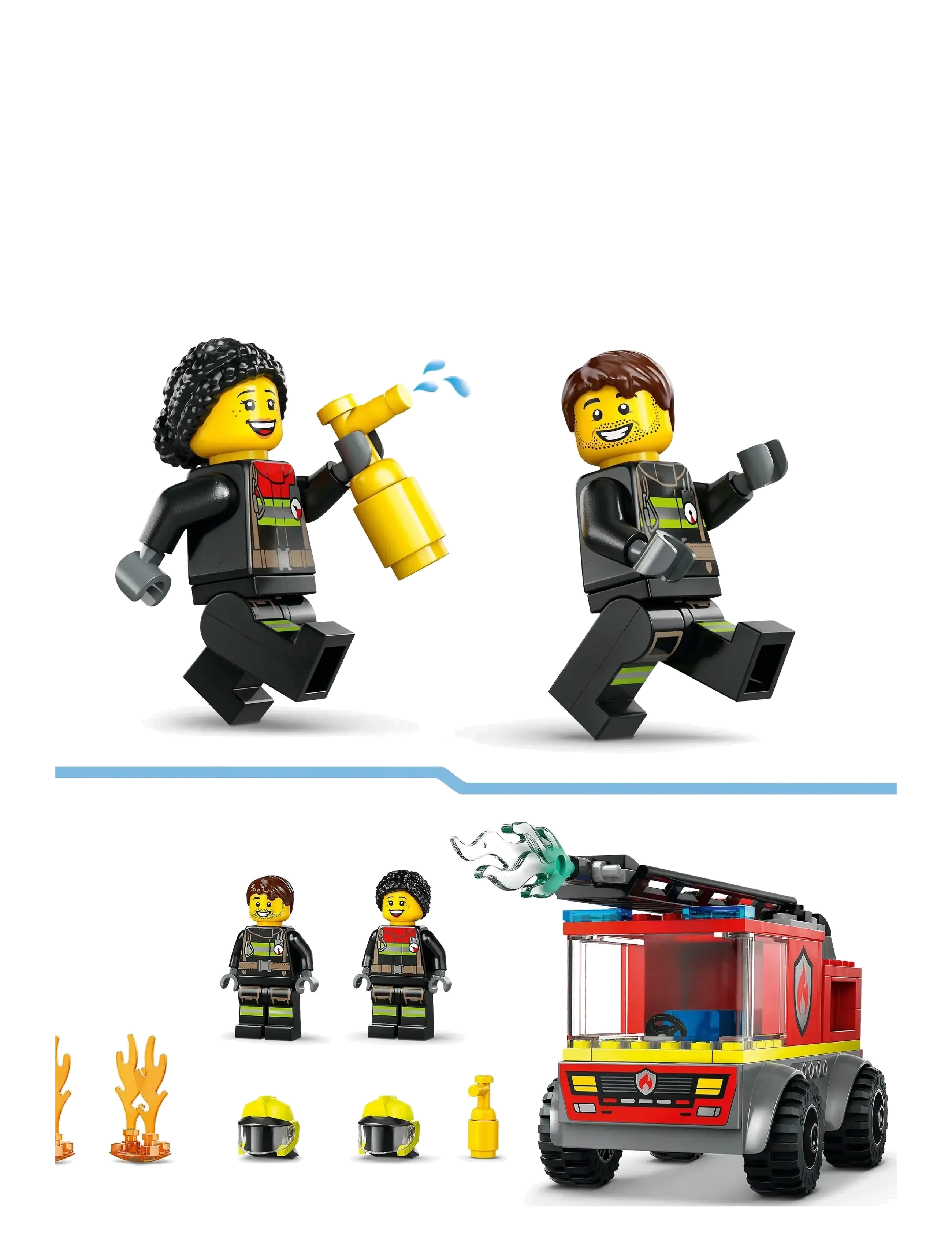 LEGO - City Fire Engine with Ladder, Firefighter Toy Vehicle Gift for Kids 60463 - lego city - multi - 4