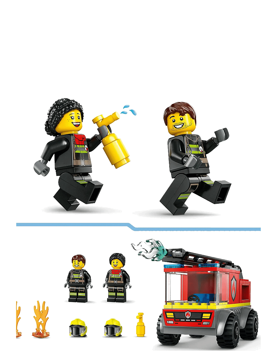 LEGO - City Fire Engine with Ladder, Firefighter Toy Vehicle Gift for Kids 60463 - lego city - multi - 4