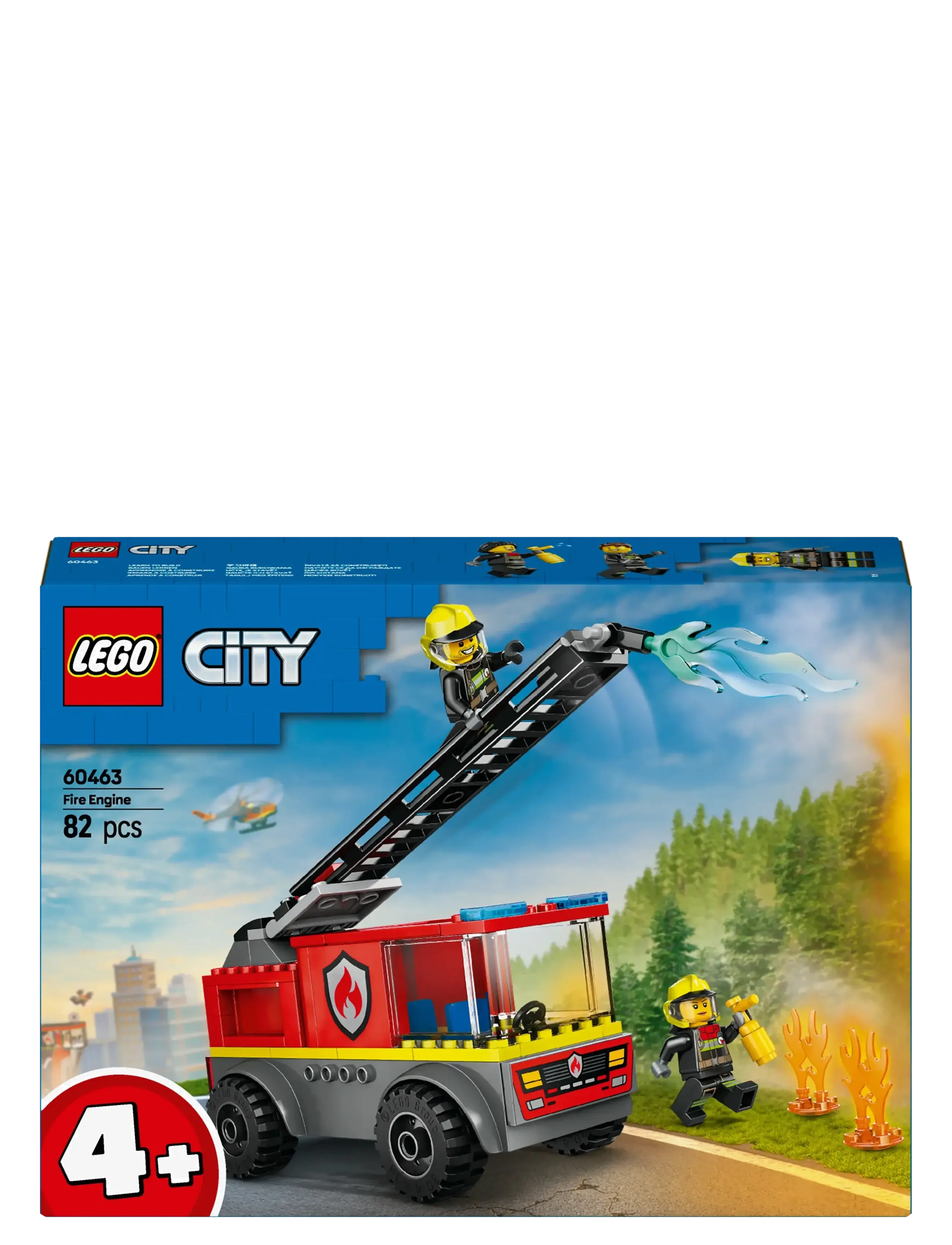 LEGO - City Fire Engine with Ladder, Firefighter Toy Vehicle Gift for Kids 60463 - lego city - multi - 5