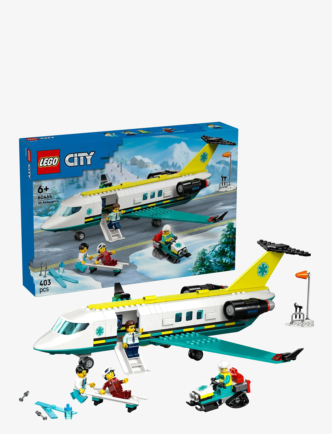 LEGO - City Emergency Air Ambulance Plane, Airplane Toy Building Set 60465 - lego city - multi - 0