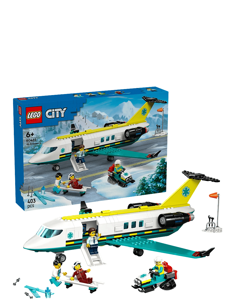 LEGO - City Emergency Air Ambulance Plane, Airplane Toy Building Set 60465 - lego city - multi - 0