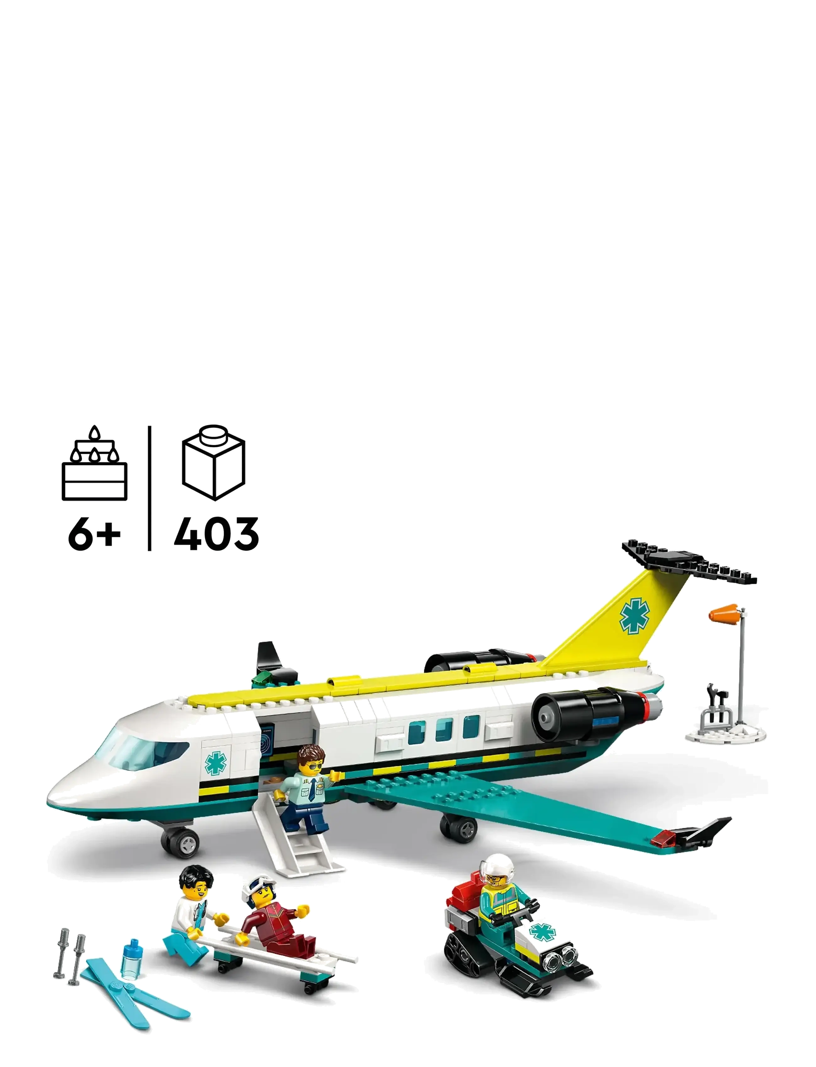 LEGO - Luftambulansefly 60465 - lego city - multi - 1