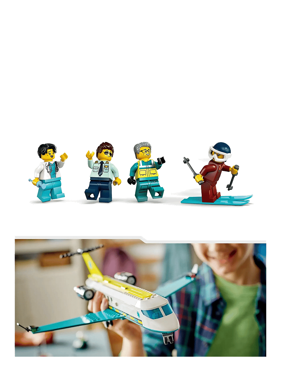 LEGO - City Emergency Air Ambulance Plane, Airplane Toy Building Set 60465 - lego city - multi - 4