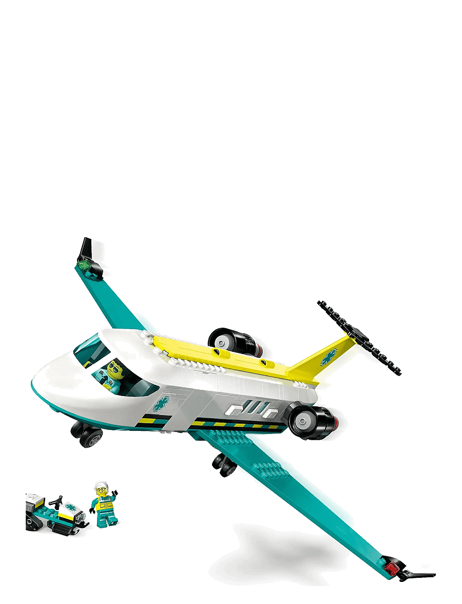 LEGO - City Emergency Air Ambulance Plane, Airplane Toy Building Set 60465 - lego city - multi - 5