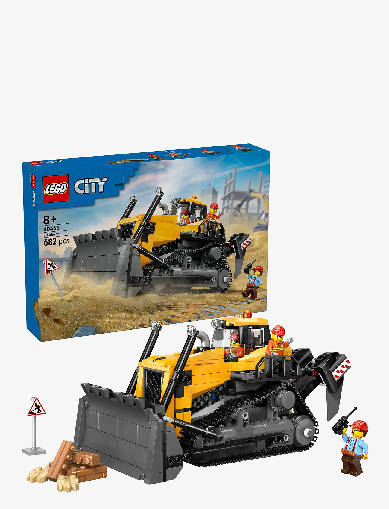 LEGO - Gul bulldozer med frontlæsser 60466 - lego city - multi - 0