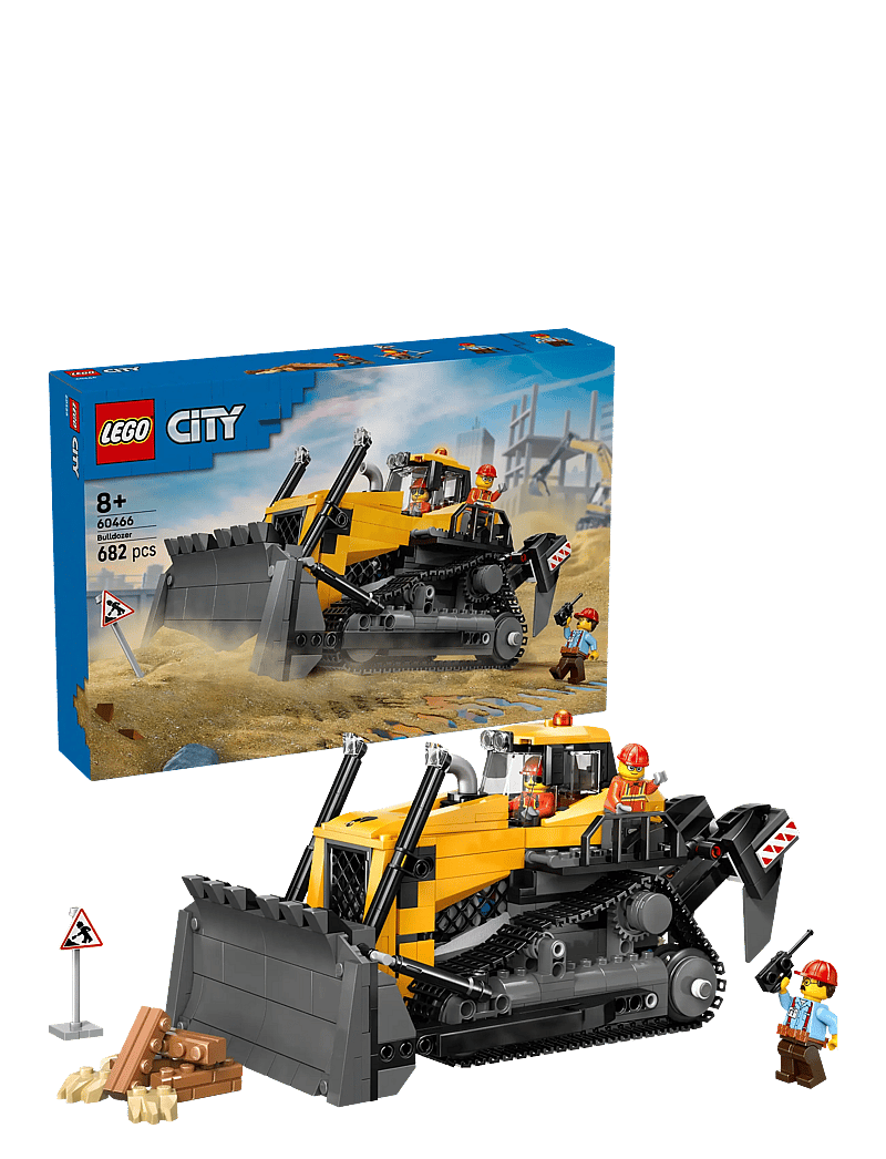 LEGO - City Yellow Bulldozer Construction Site Building Toy Playset 60466 - lego city - multi - 0