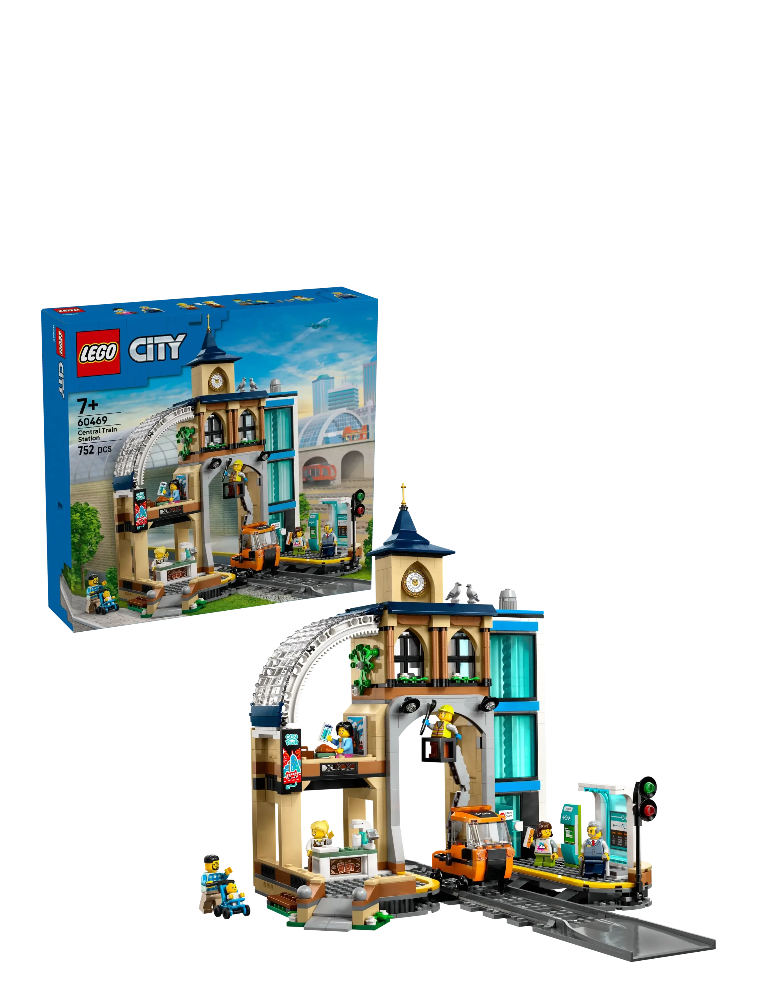 LEGO City Central Train Station Set for Fans of Construction Toys 60469 - Toys 6-8 years - MULTI / multi