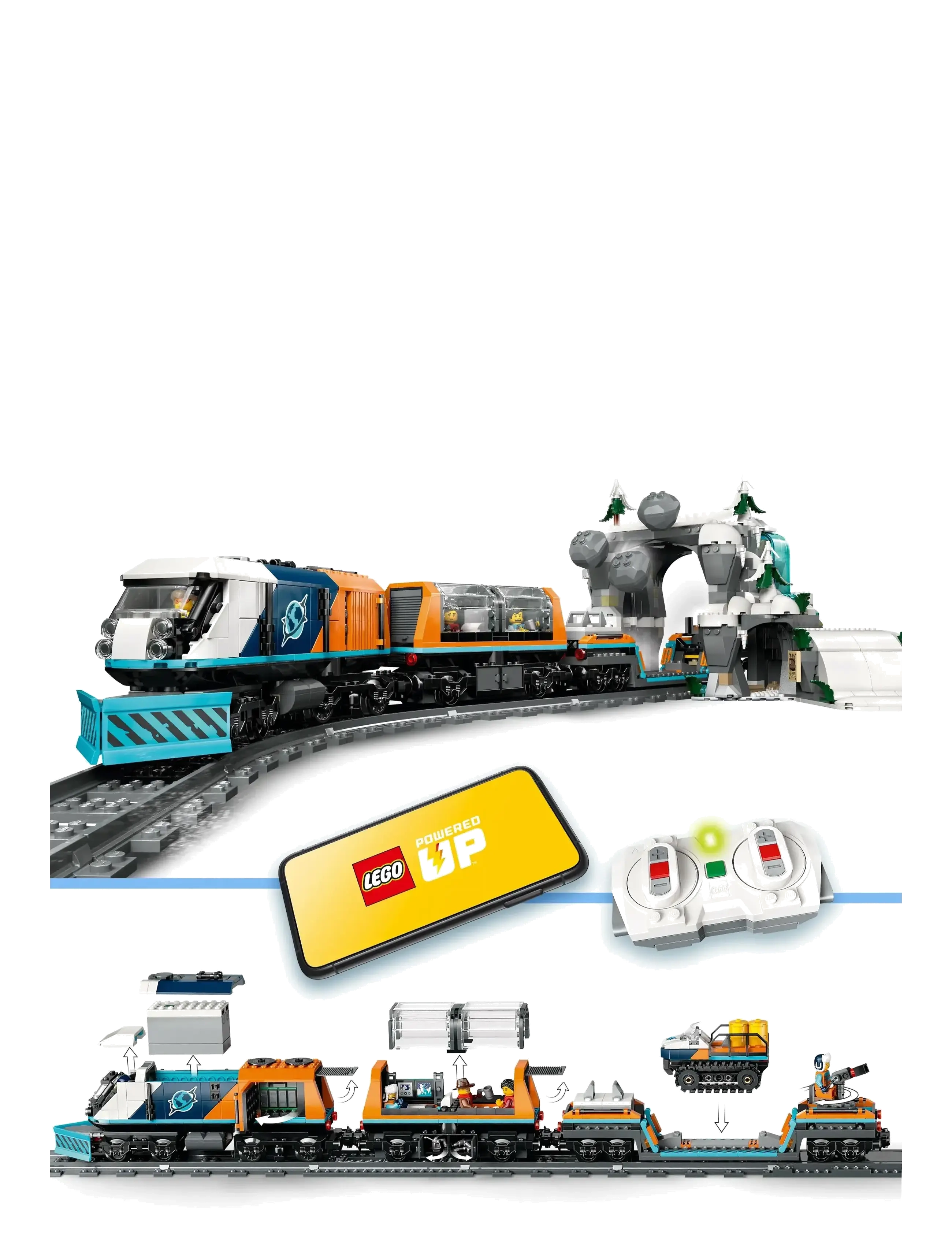 LEGO - City Explorers’ Arctic Polar Express Train Toy Vehicle Set 60470 - lego® city - multi - 3