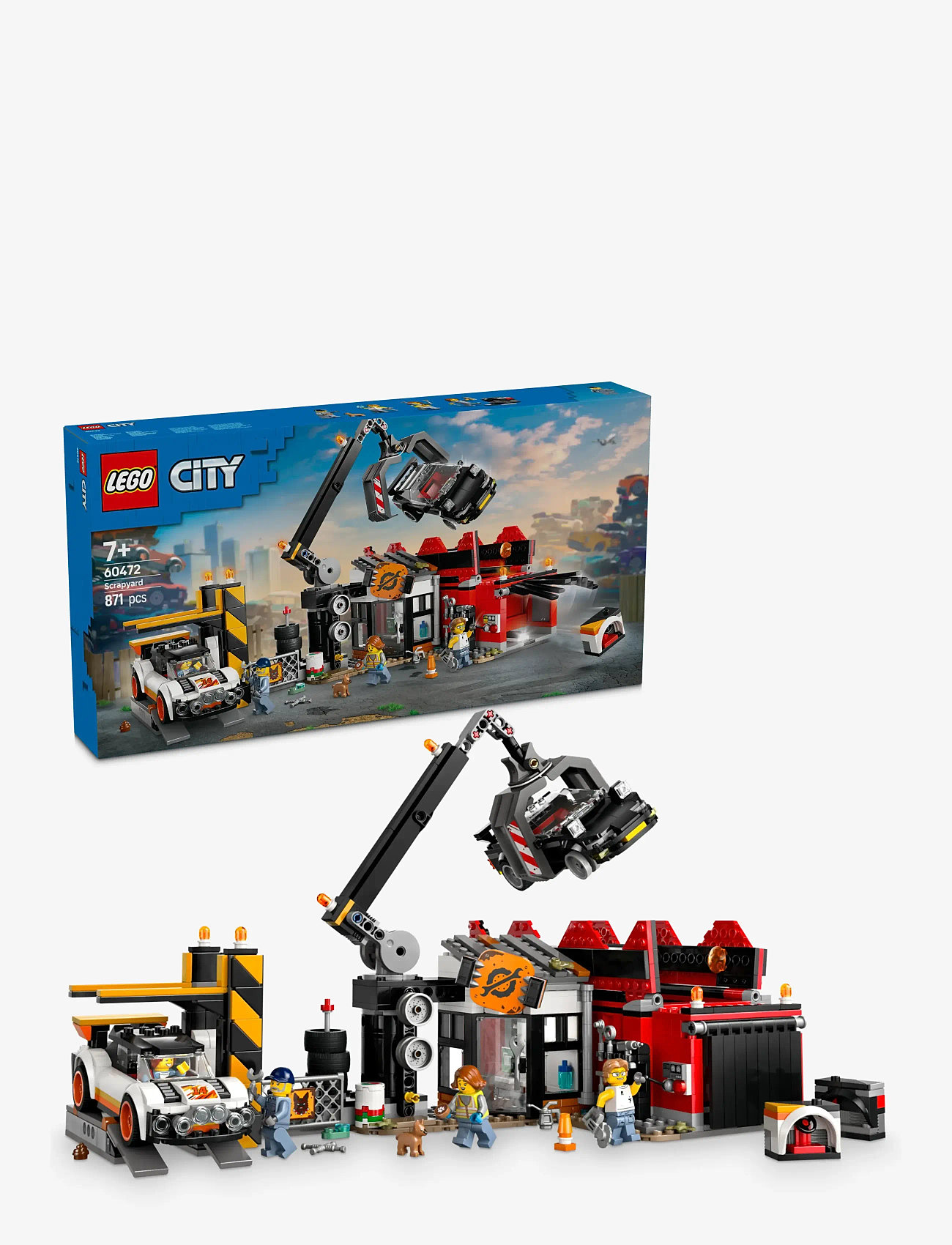 LEGO City Scrapyard With Cars, Salvage Worker Toy For Ages