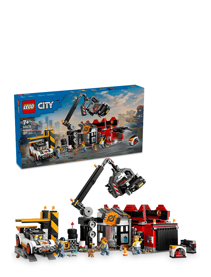 LEGO City Scrapyard With Cars, Salvage Worker Toy For Ages
