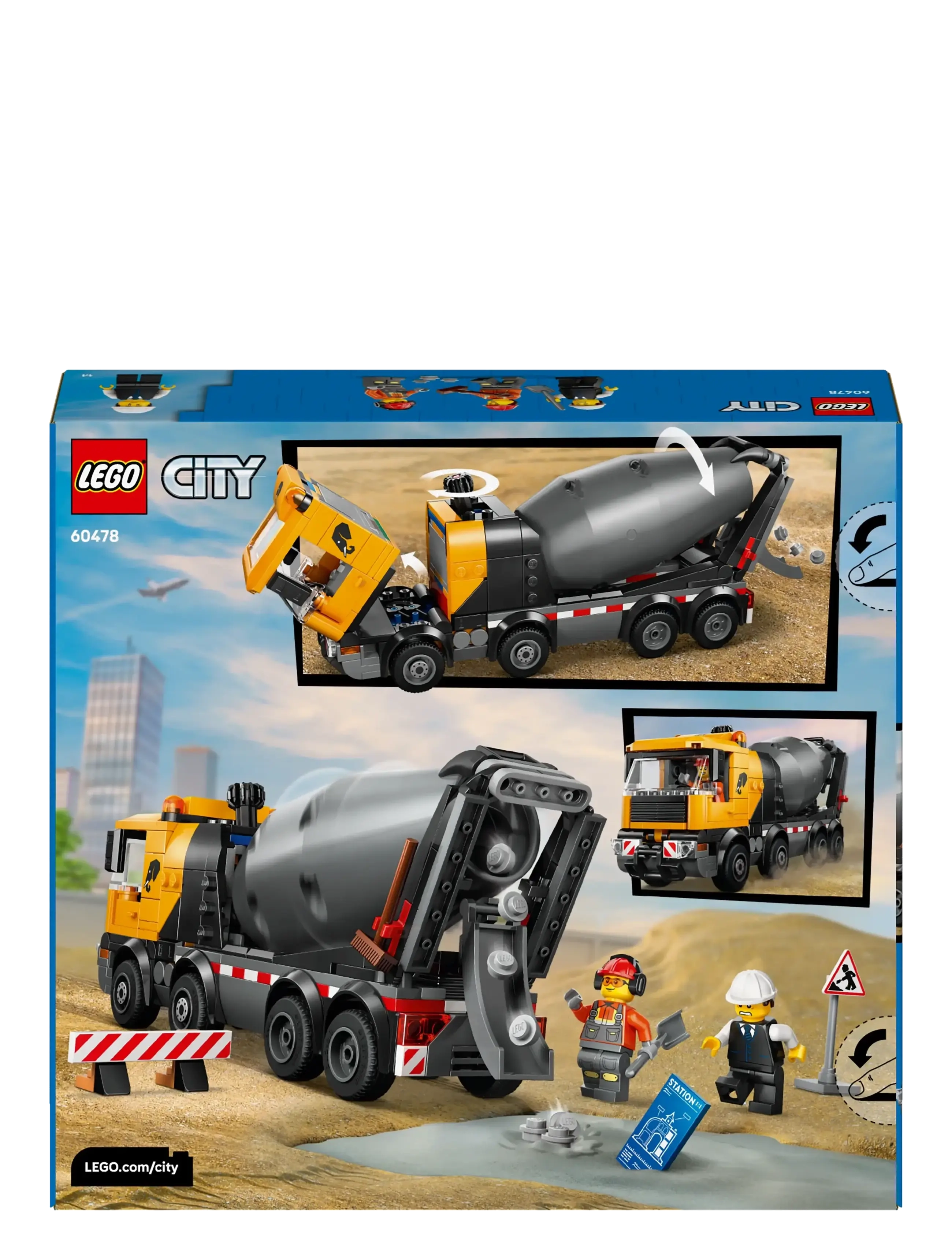 LEGO - City Cement Mixer Construction Toy for Kids 60478 - lego city - multi - 3