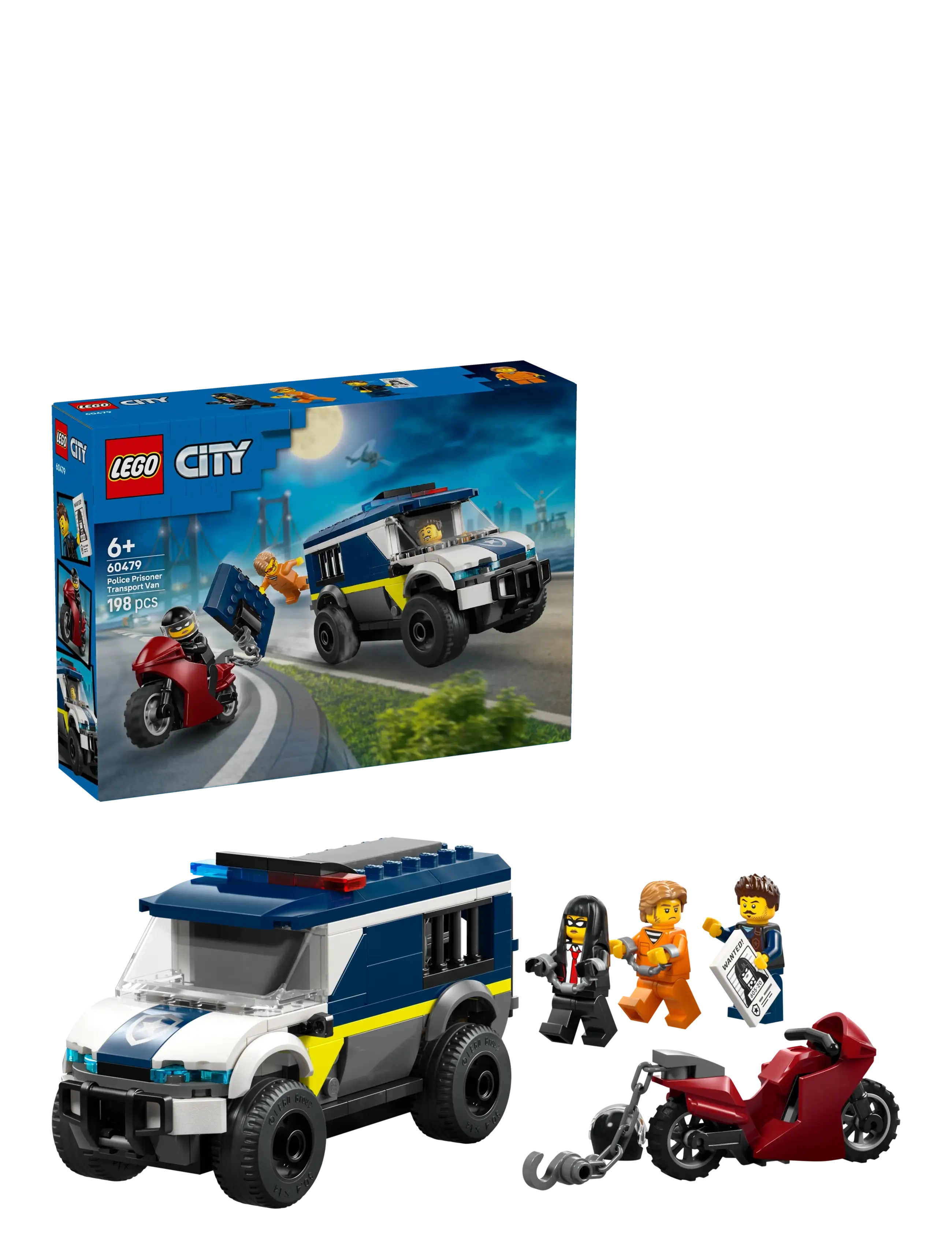 LEGO Politivogn Til Fangetransport 60479, Børn, Lego city, Blå, Str: ONE SIZE