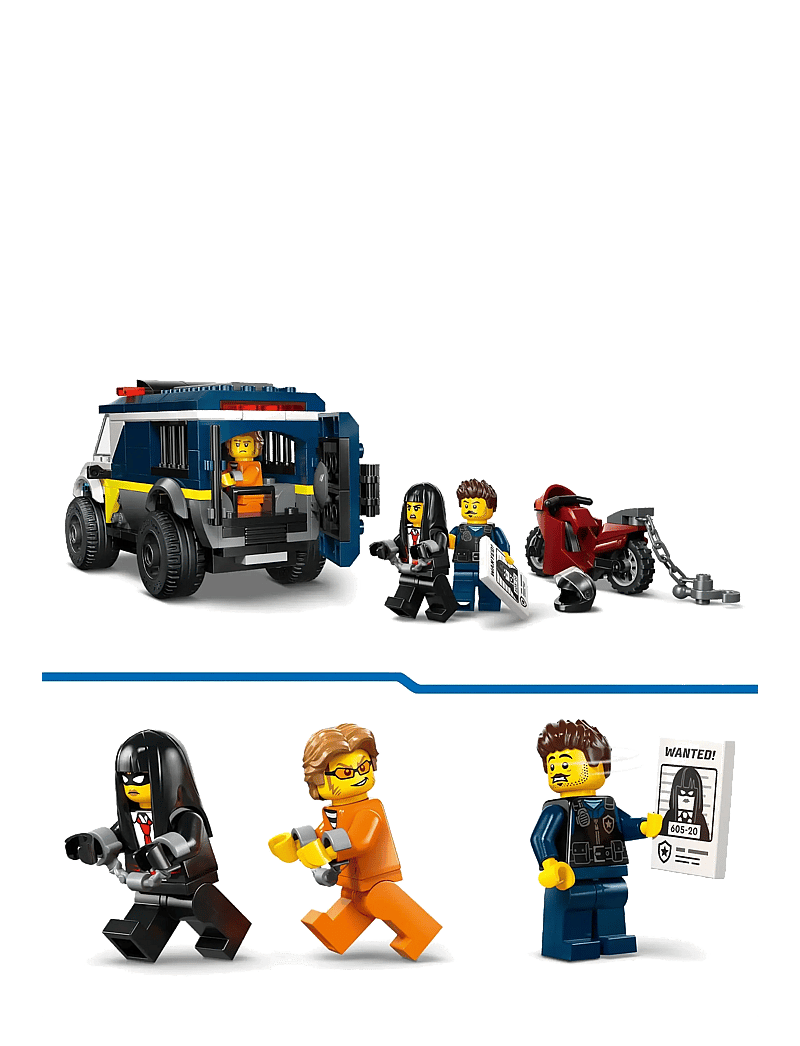 LEGO - City Police Prisoner Transport Van Building Toy 60479 - lego city - multi - 4