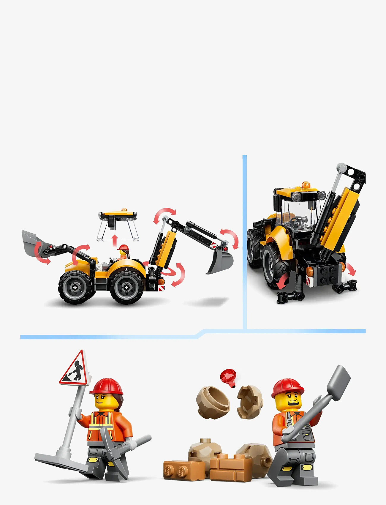 LEGO - Yellow Backhoe Loader 60480 - multi - 3