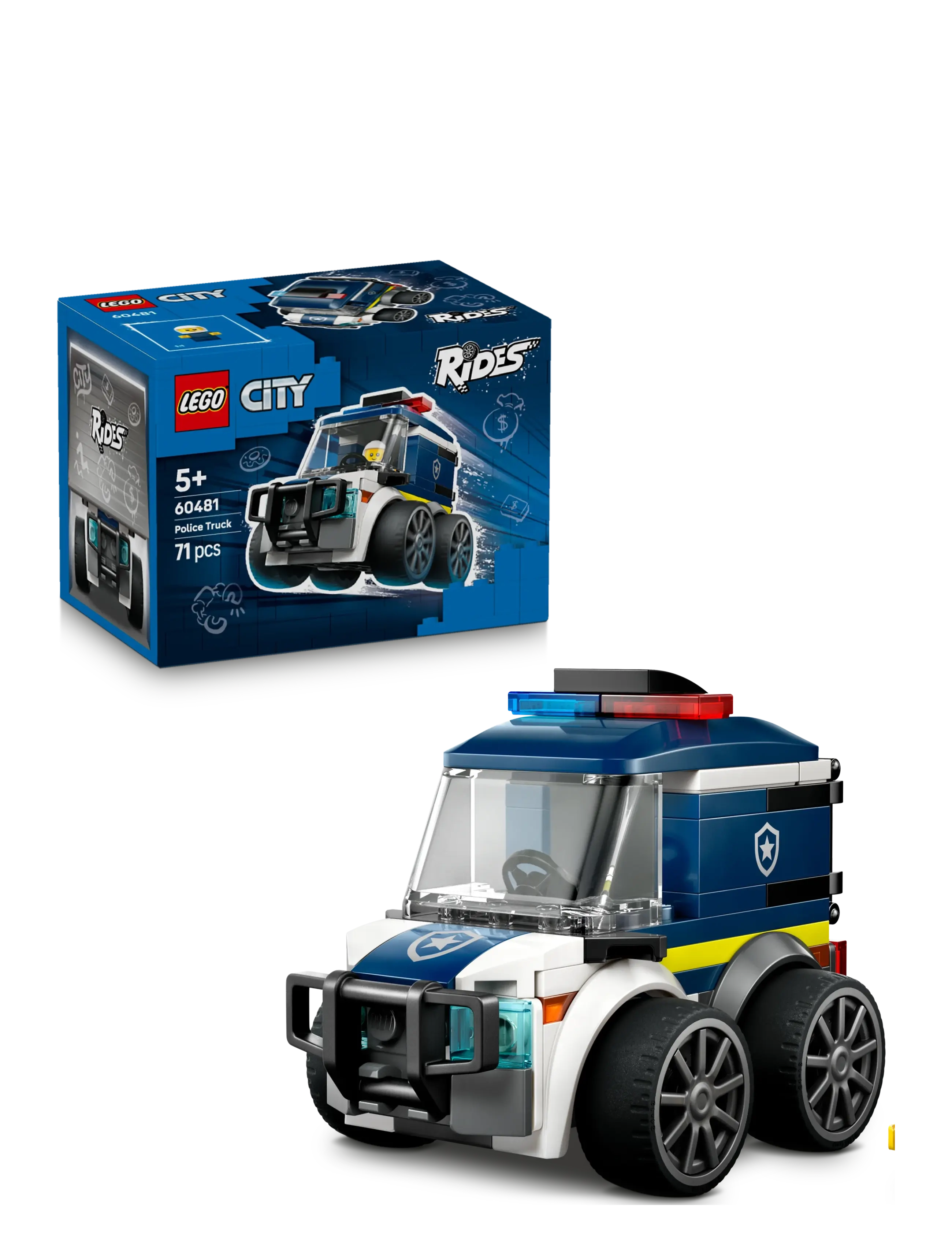 LEGO Motorer – Politivogn 60481, One Size, Lego Spielzeug, Blau - city, Kinder