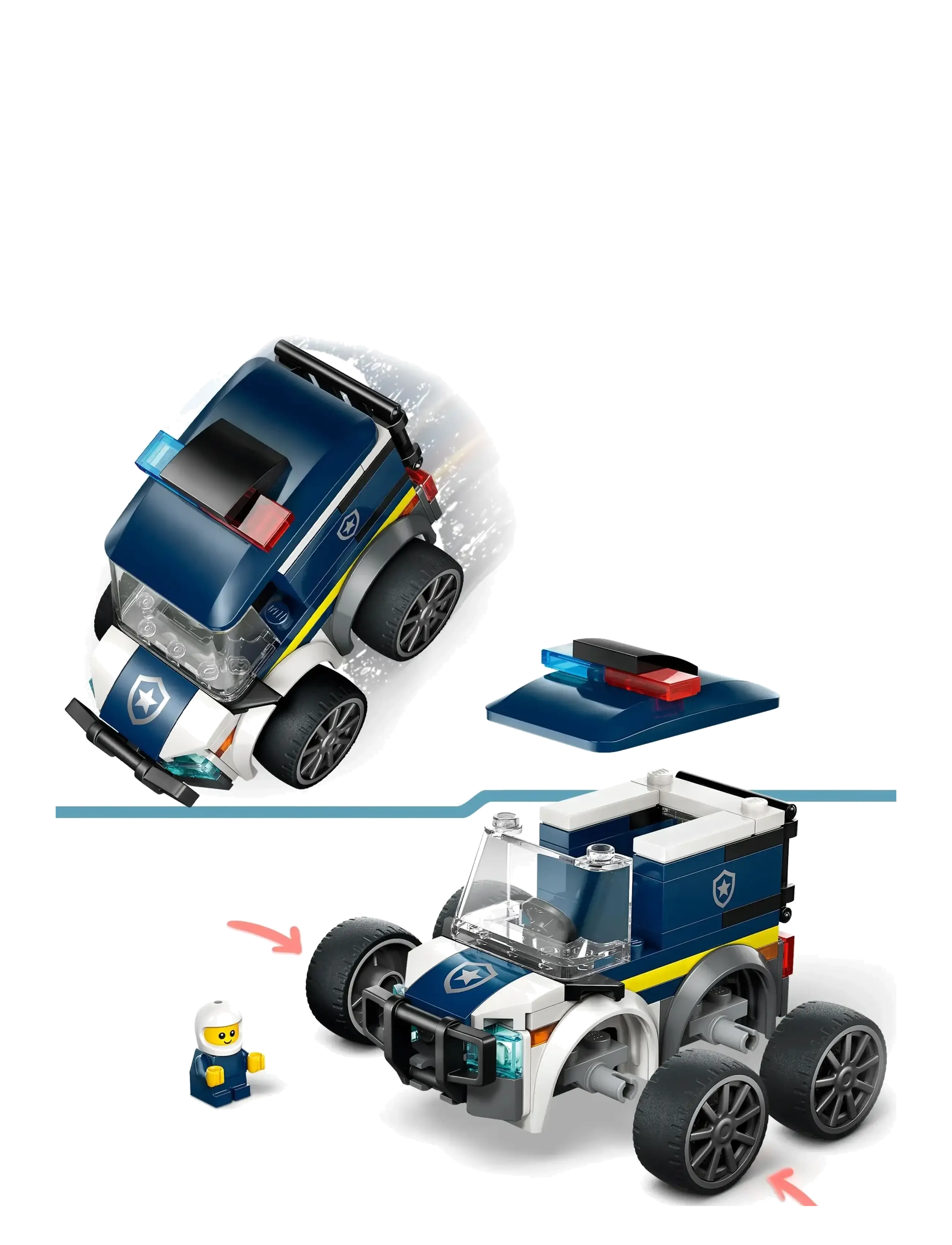 LEGO - City Rides – Police Truck Toy Building Set 60481 - lego city - multi - 3