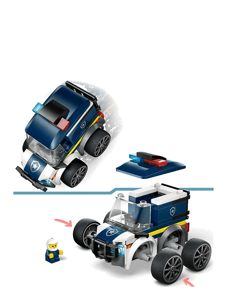 LEGO - City Rides – Police Truck Toy Building Set 60481 - lego city - multi - 3