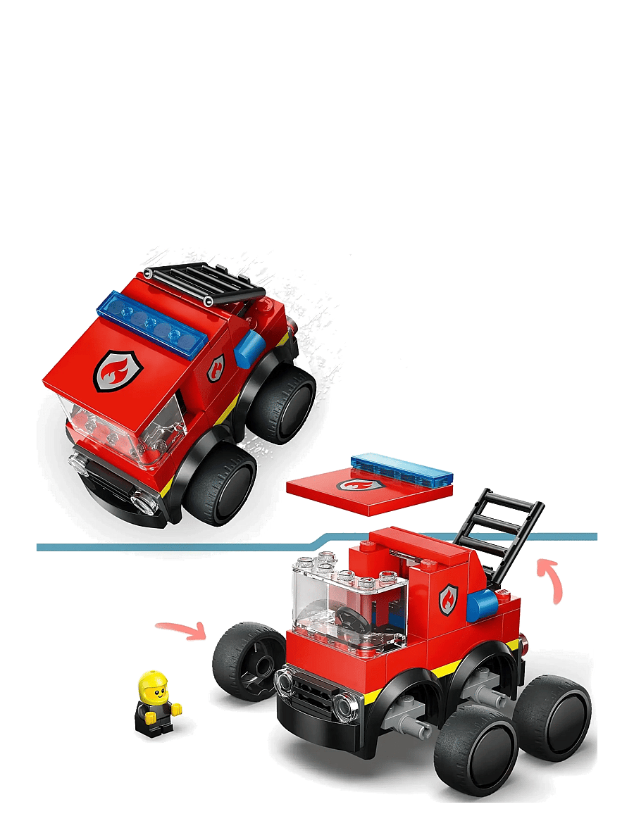 LEGO - City Rides – Fire Engine Toy Building Set 60482 - camions de pompier - multi - 4
