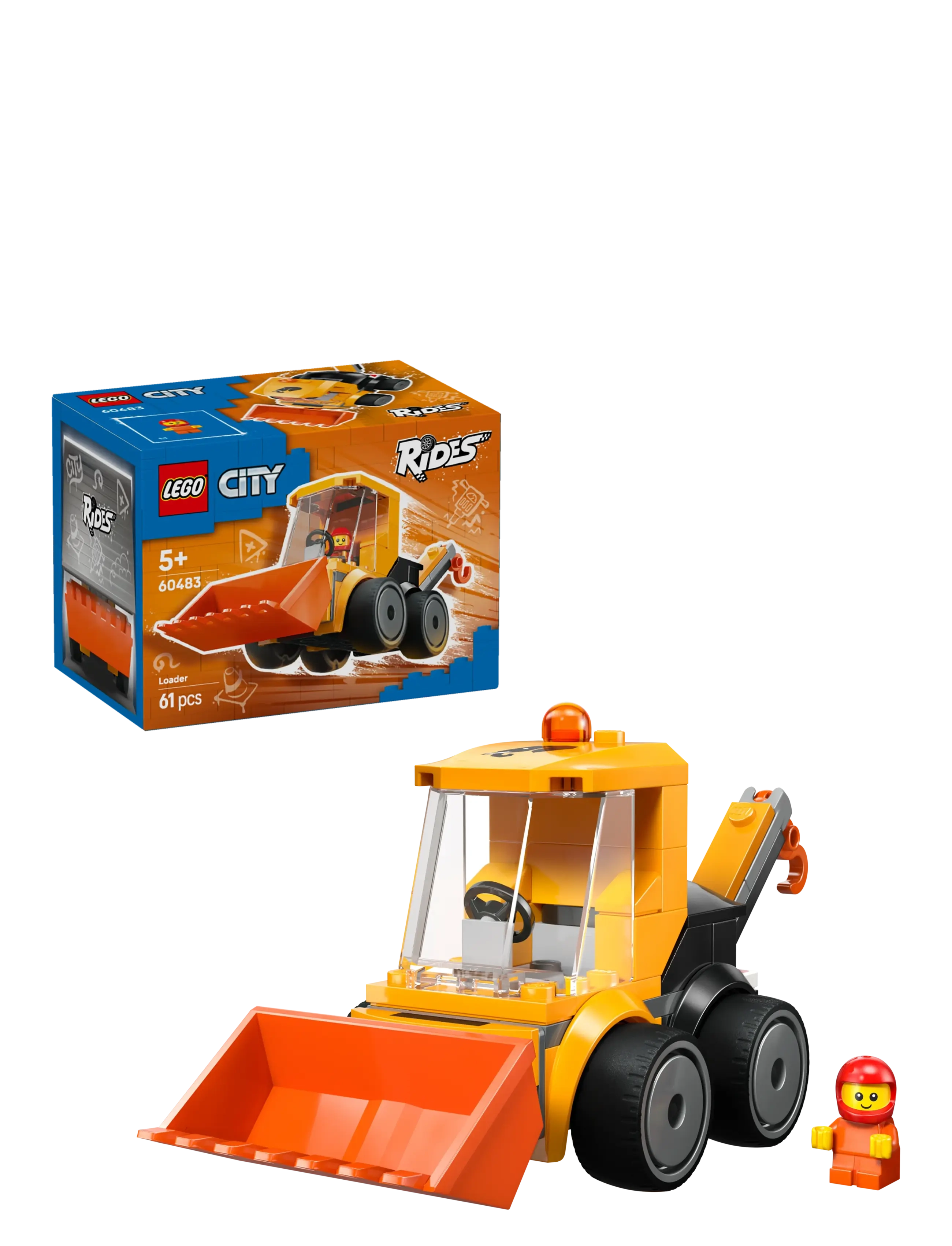 LEGO Motorer – Læssemaskine 60483, One Size, Lego Spielzeug, Orange - city, Kinder