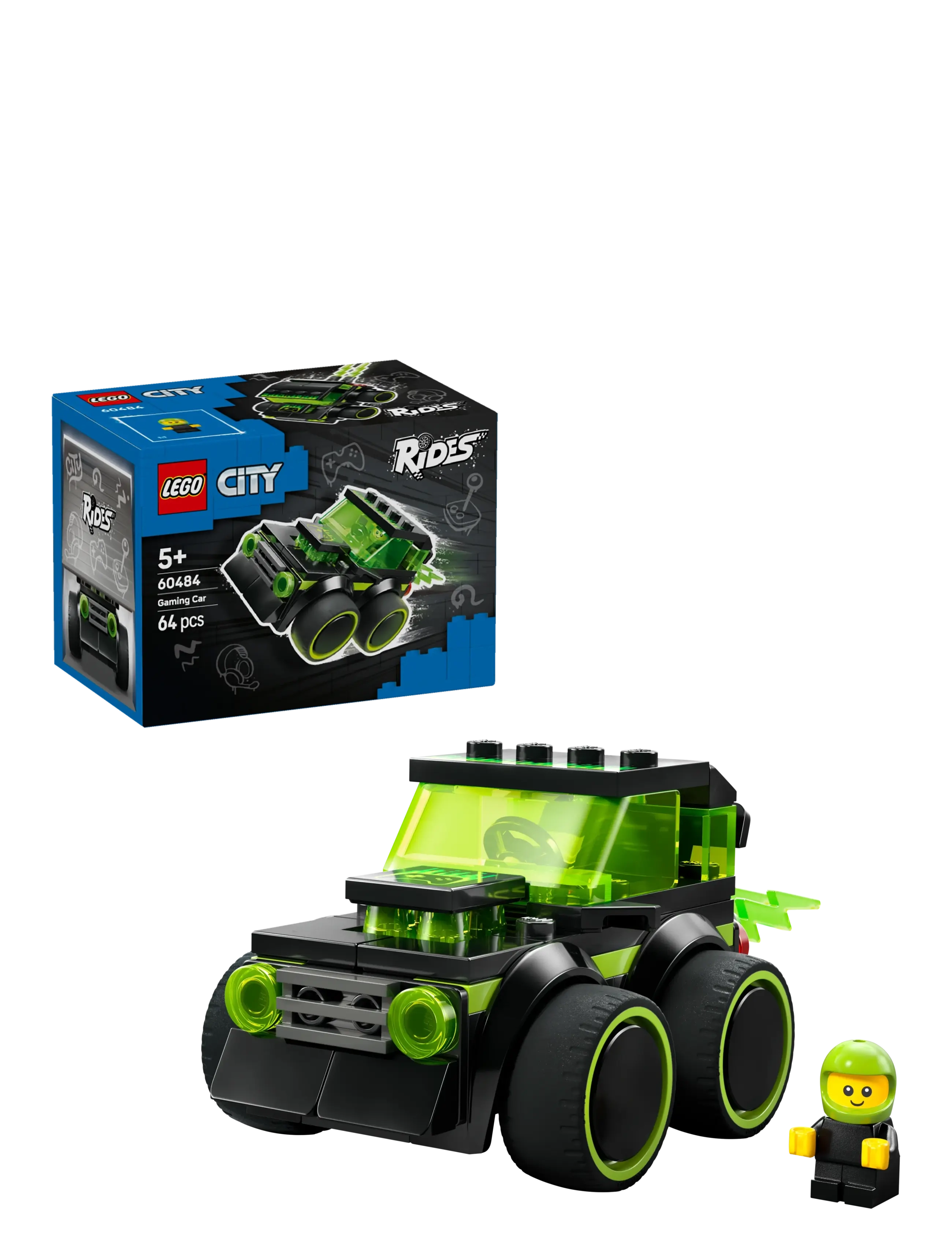 LEGO Motorer – Gaming-Racerbil 60484, One Size, Lego Spielzeug, Schwarz - city, Kinder