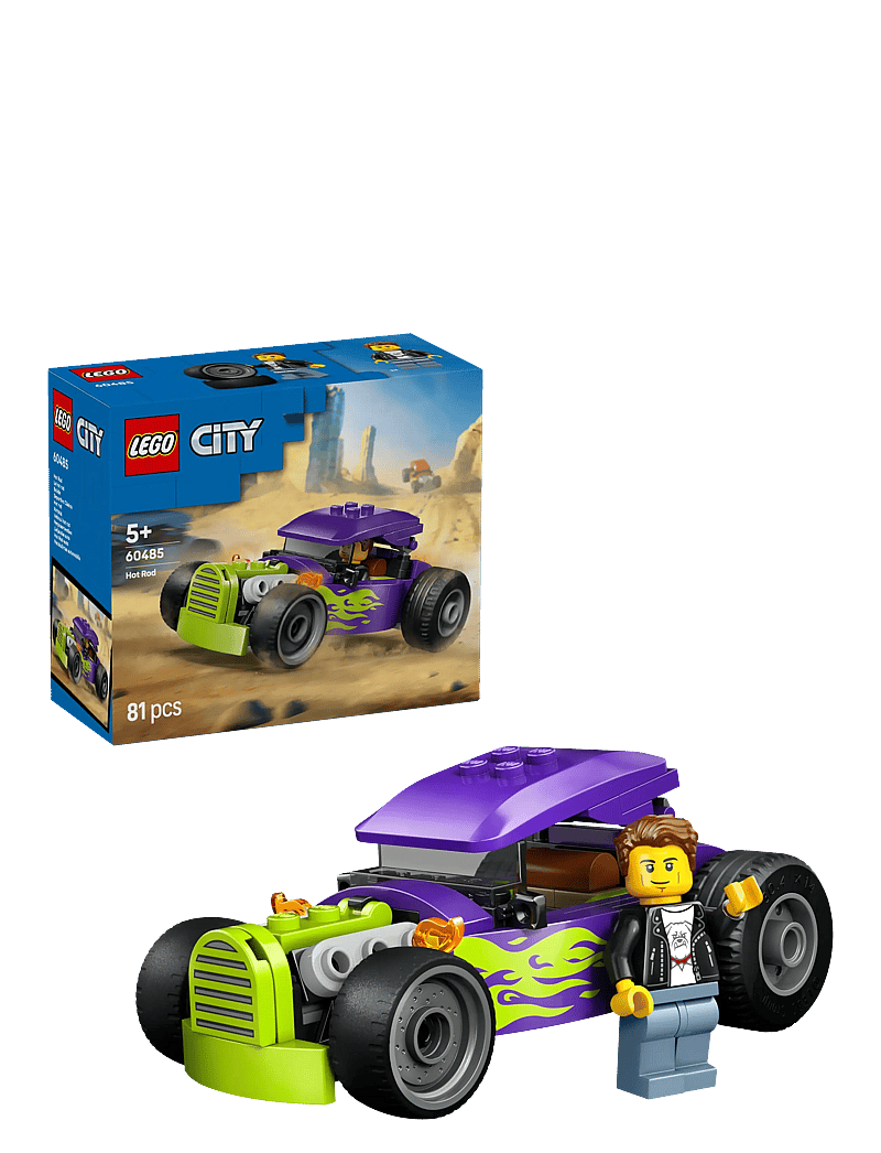 LEGO - City Hot Rod Race Car Building Toy and Minifigure 60485 - lego city - multi - 0