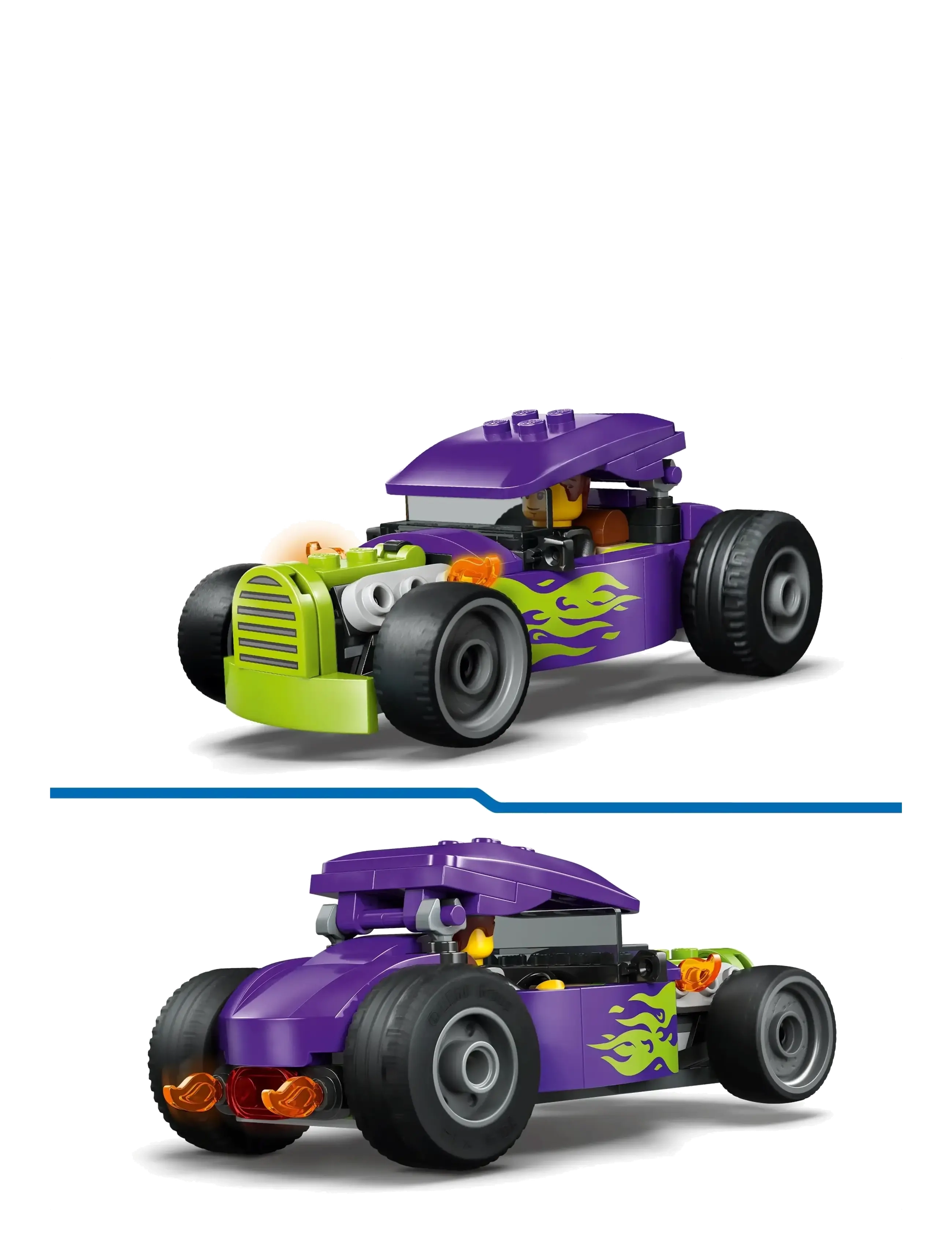 LEGO - City Hot Rod Race Car Building Toy and Minifigure 60485 - lego city - multi - 3