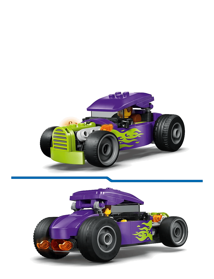 LEGO - City Hot Rod Race Car Building Toy and Minifigure 60485 - lego city - multi - 3